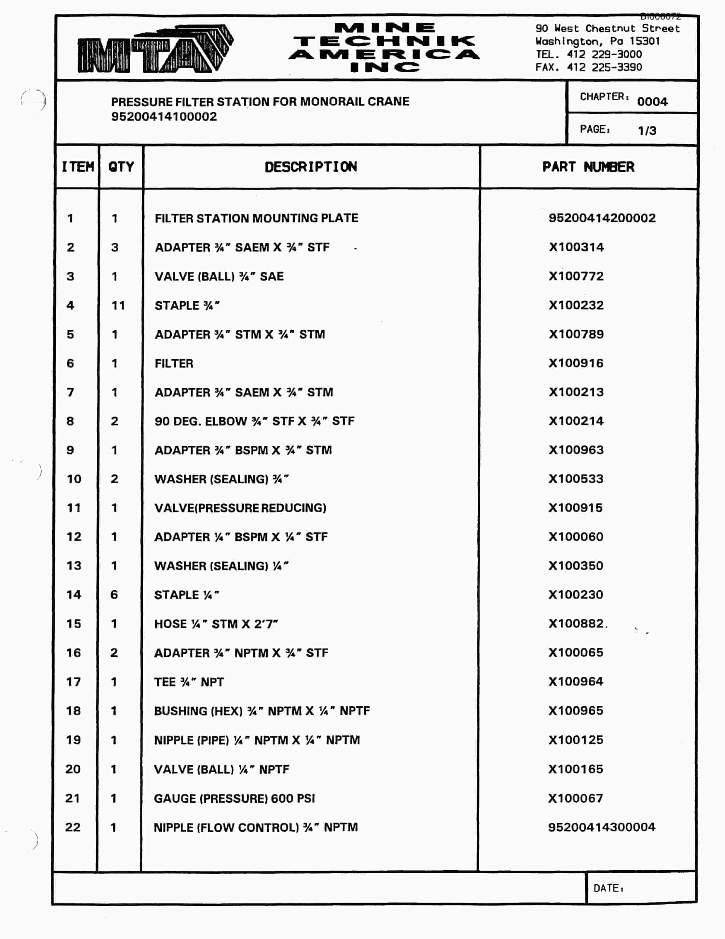 Bucyrus Scharf Monorall System Parts Catalog BI000672-5