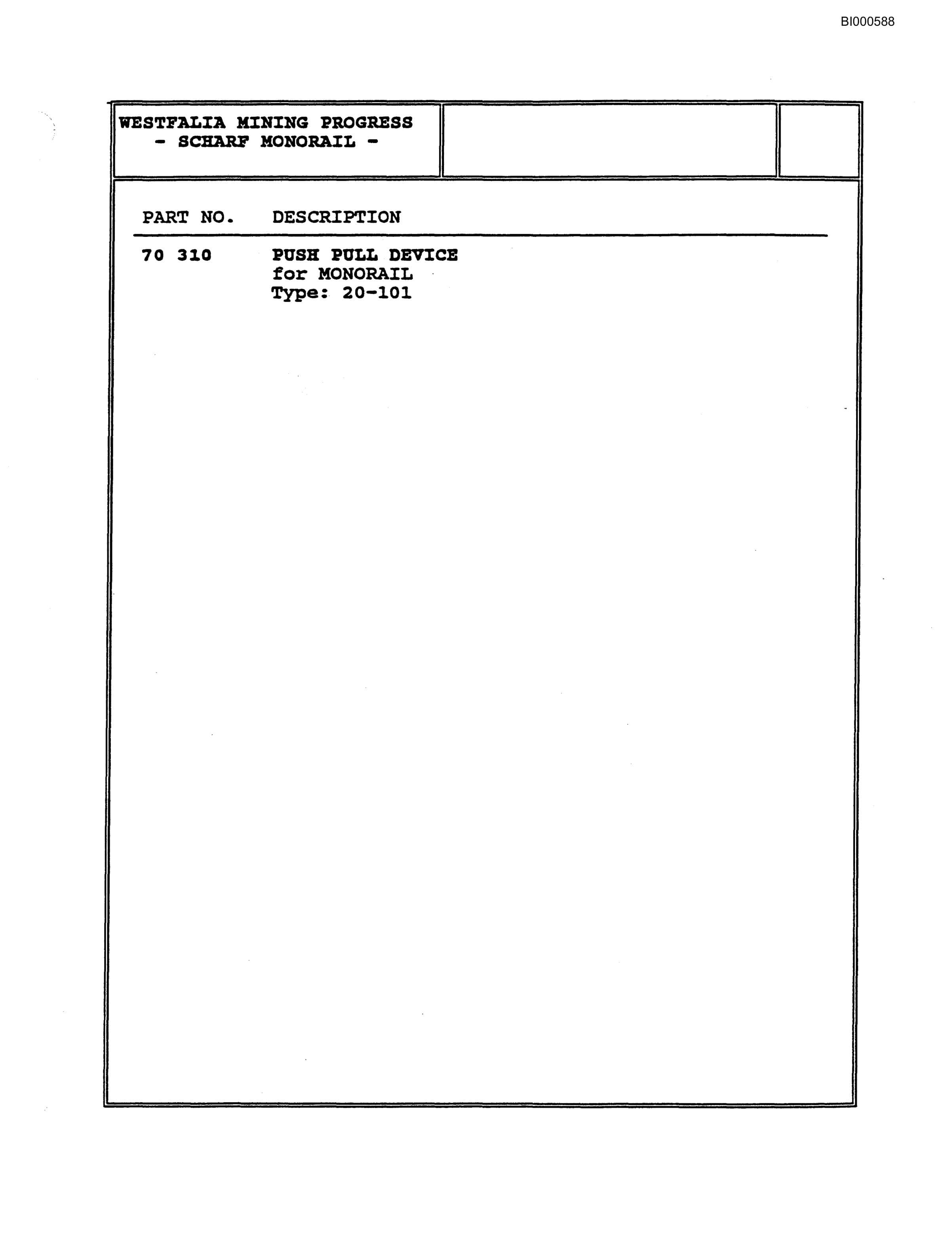 Bucyrus Scharf Monorall System Technical Manual BI000588-3