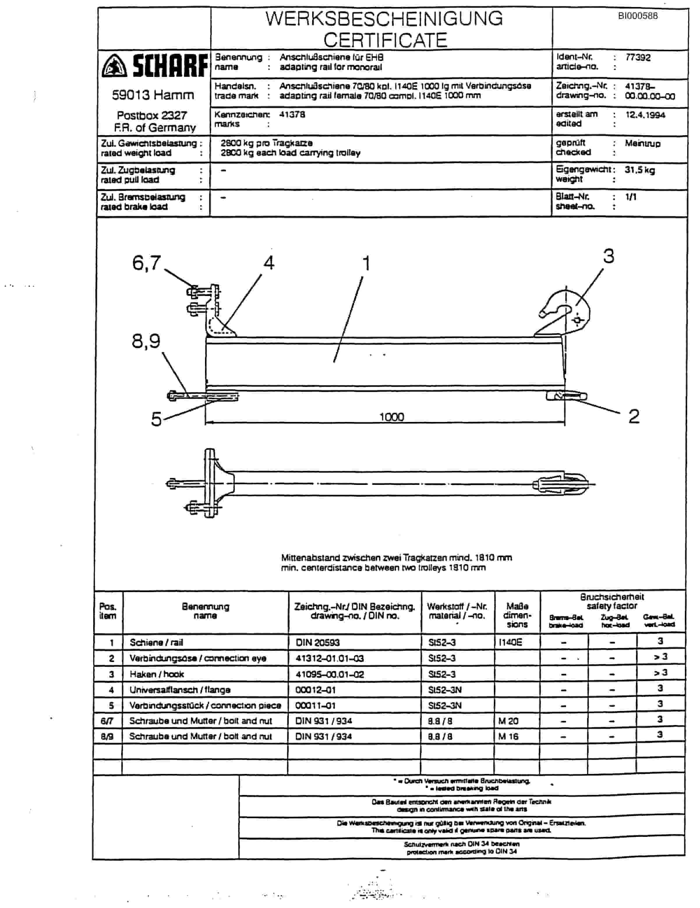 Bucyrus Scharf Monorall System Technical Manual BI000588-4
