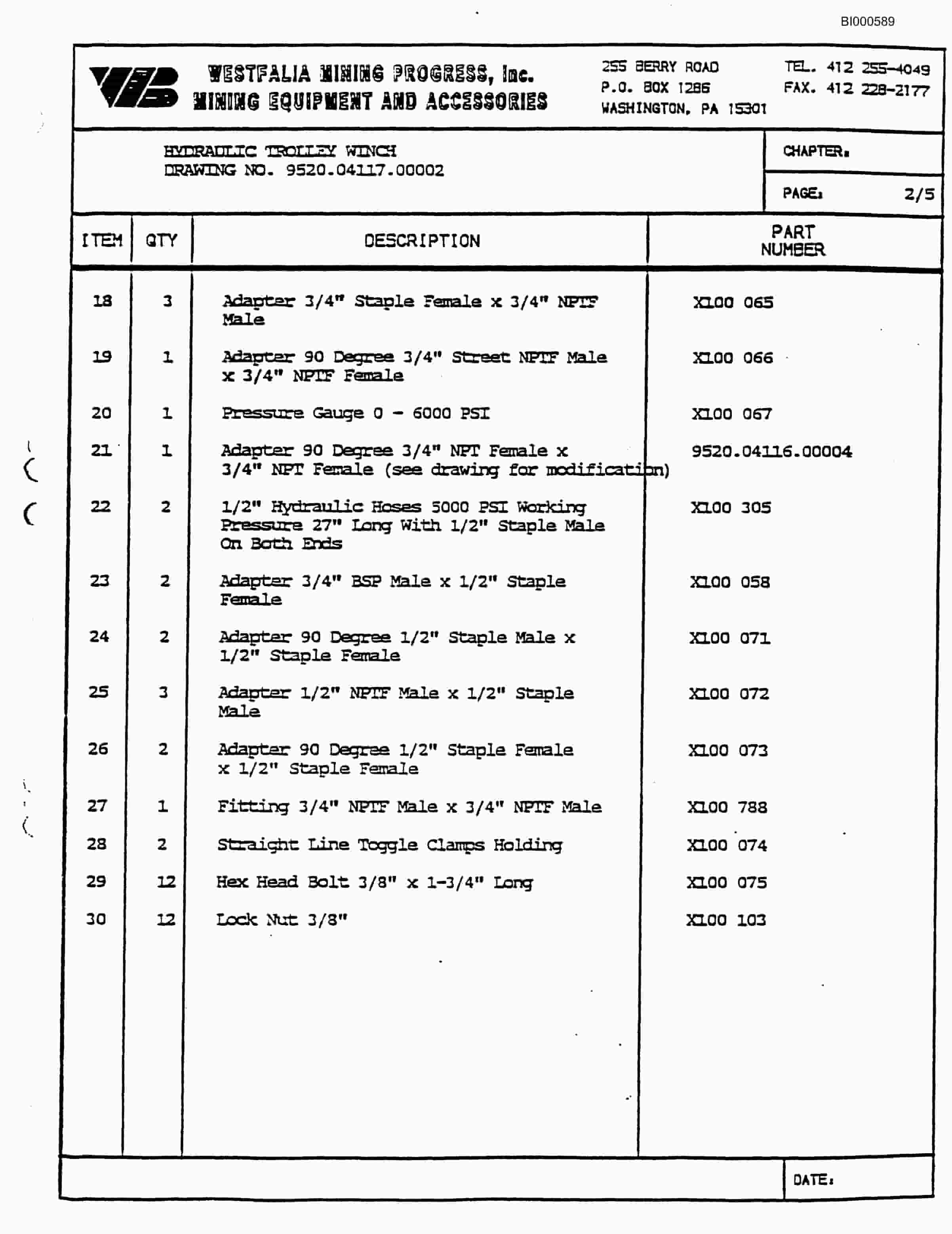 Bucyrus Scharf Monorall System Technical Manual BI000589-5