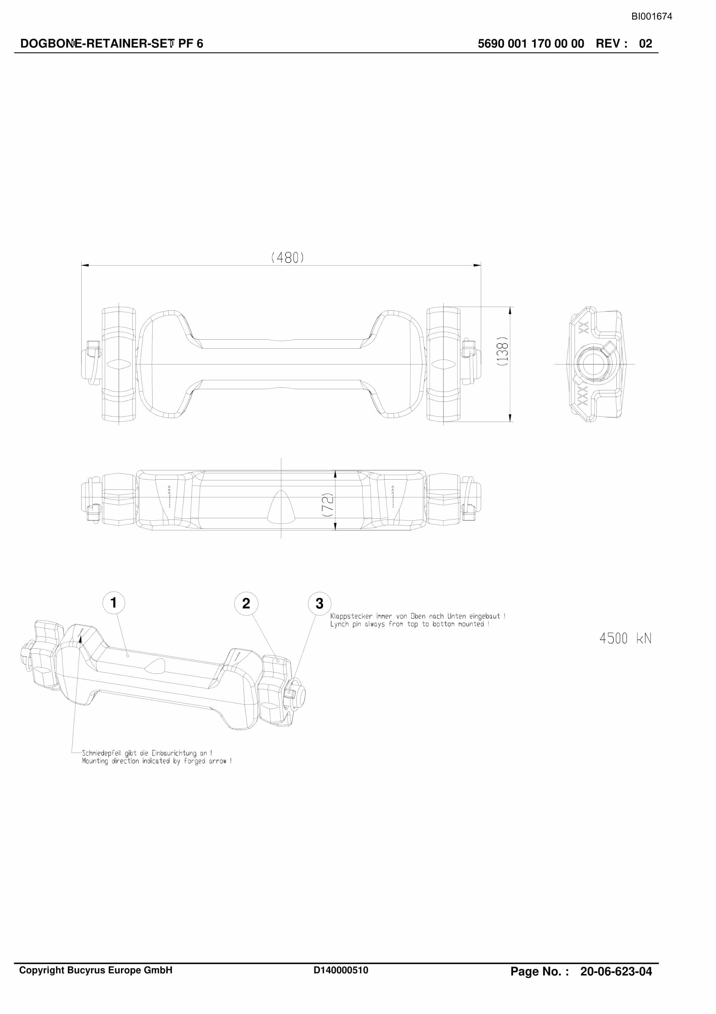 Bucyrus Shearer System Parts Catalog BI001674-4