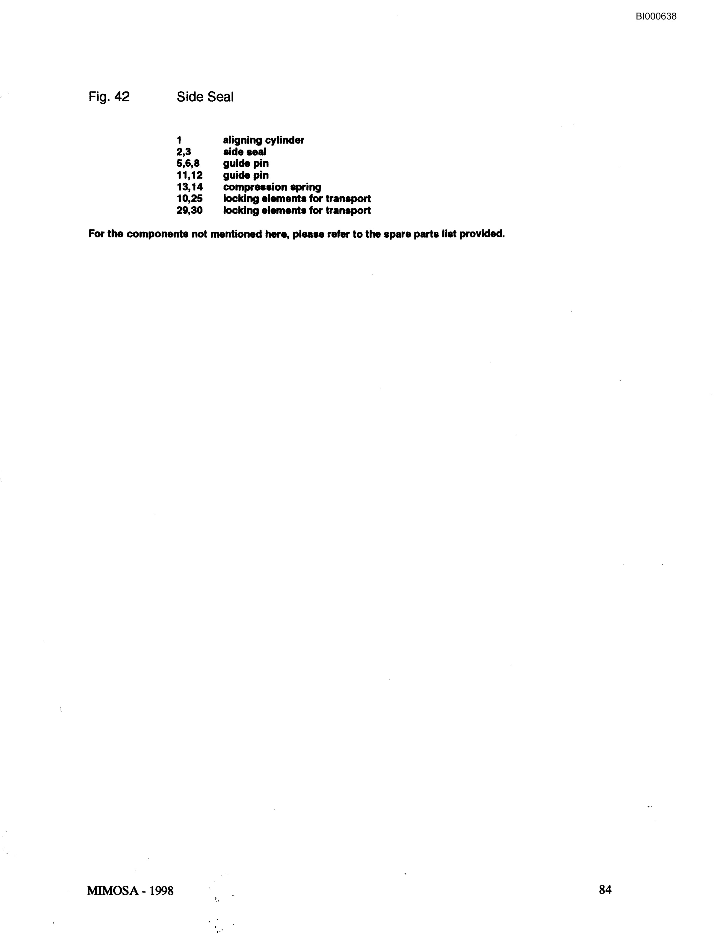 Bucyrus Shield Support Parts Catalog BI000638-4