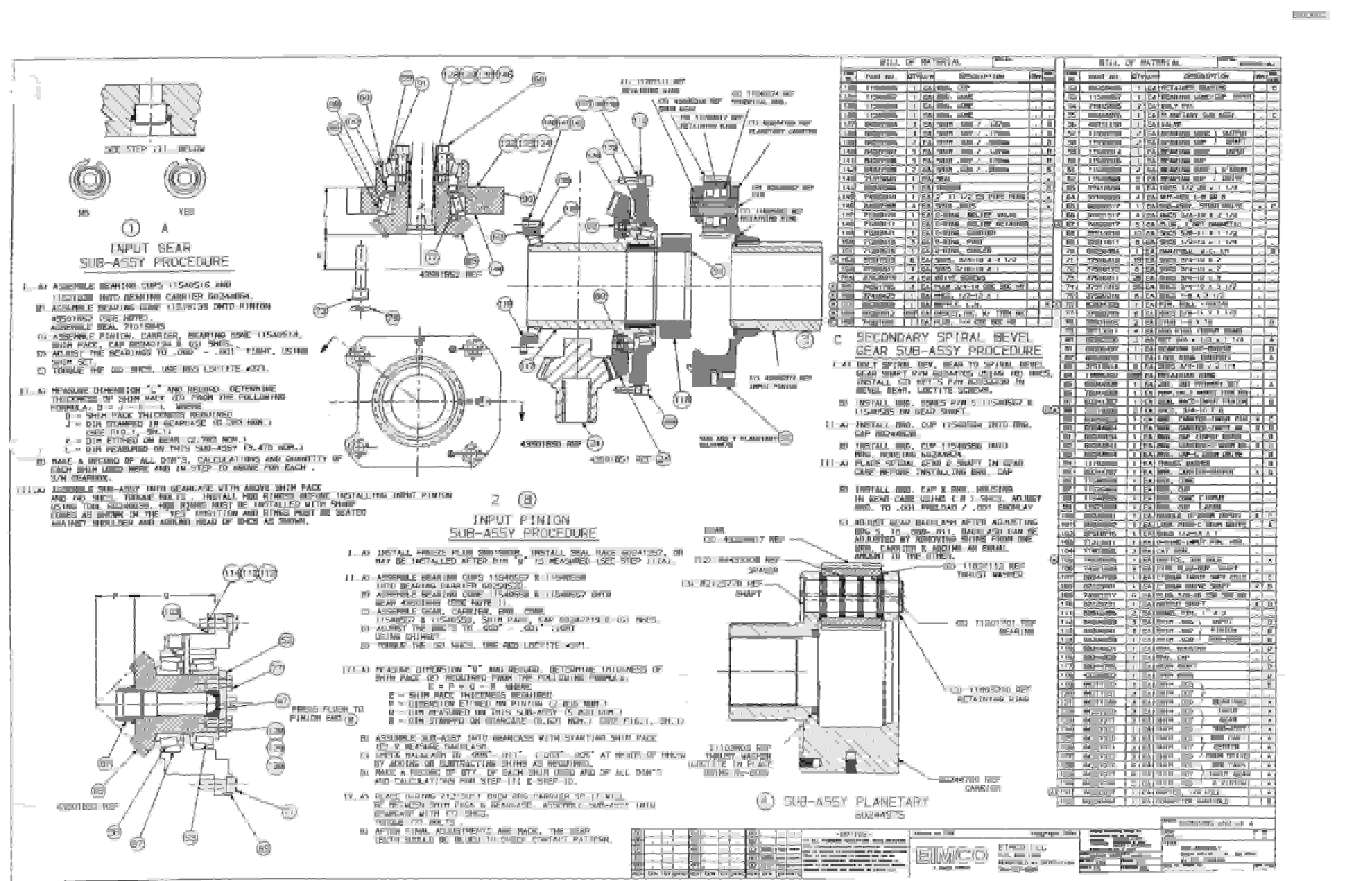 Bucyrus SHM Dash One Parts Catalog BI000021 70880239-5