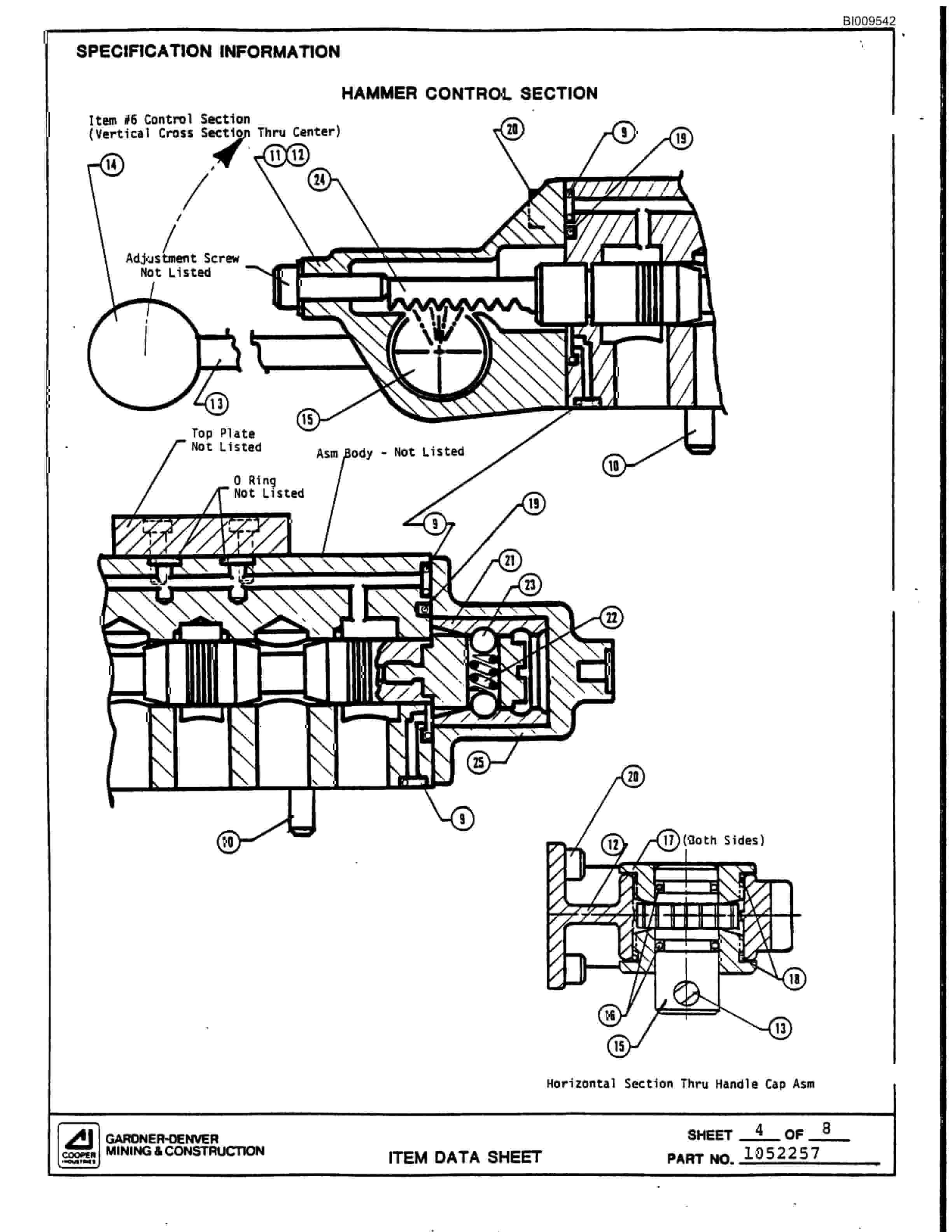Bucyrus Single Boom Hydraulic Jumbo Parts Catalog BI009542-5