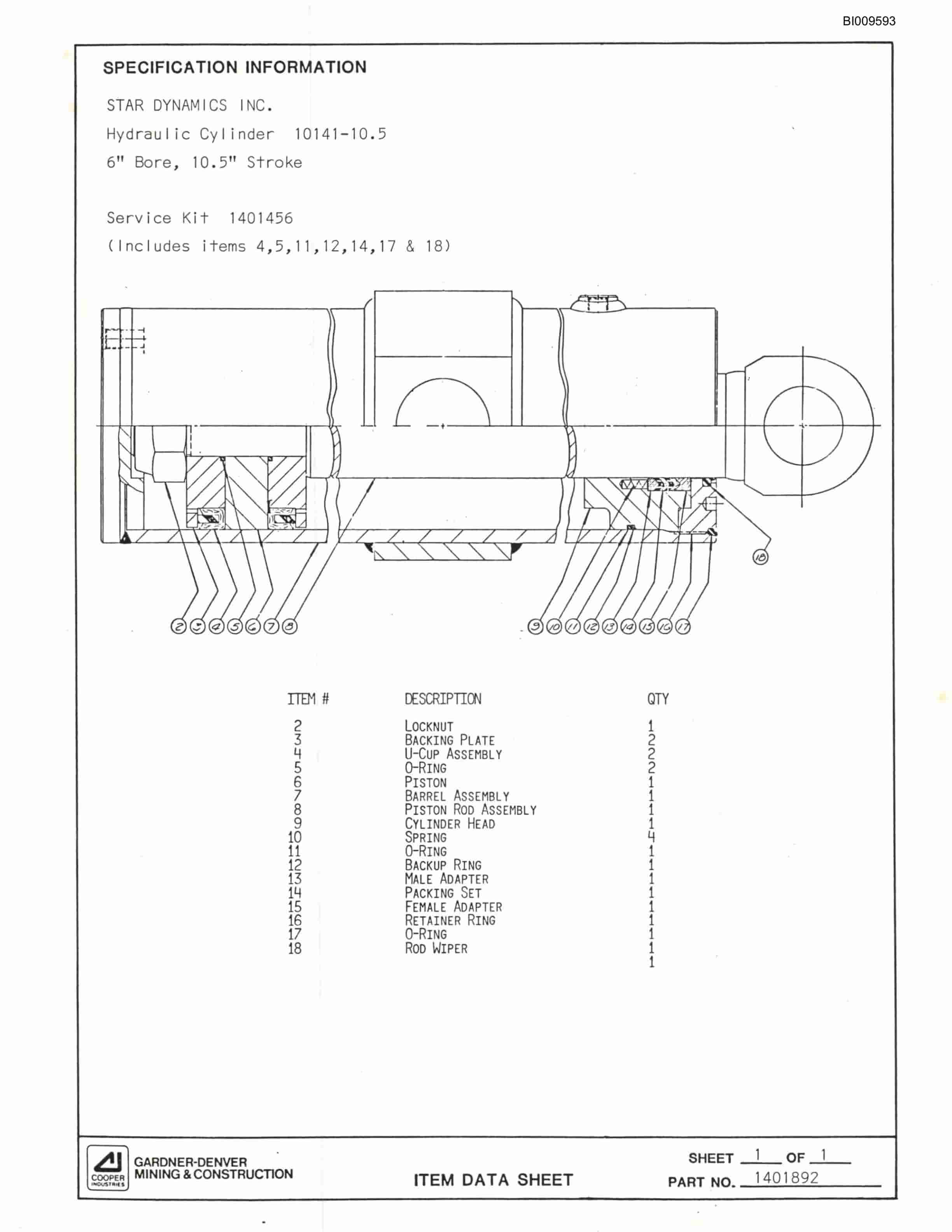 Bucyrus Single Boom Hydraulic Jumbo Parts Catalog BI009593-3
