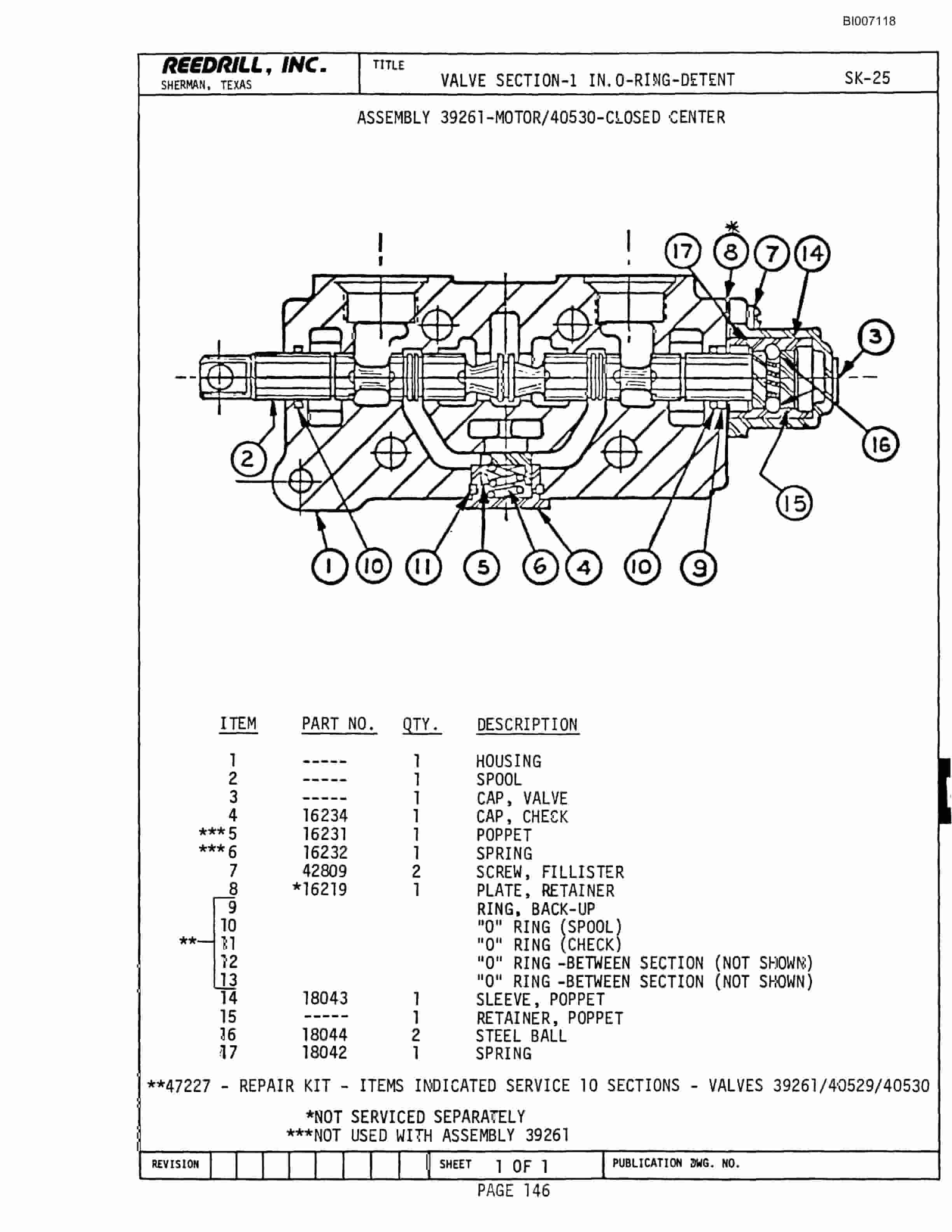 Bucyrus SK-25 Parts Catalog BI007118-3