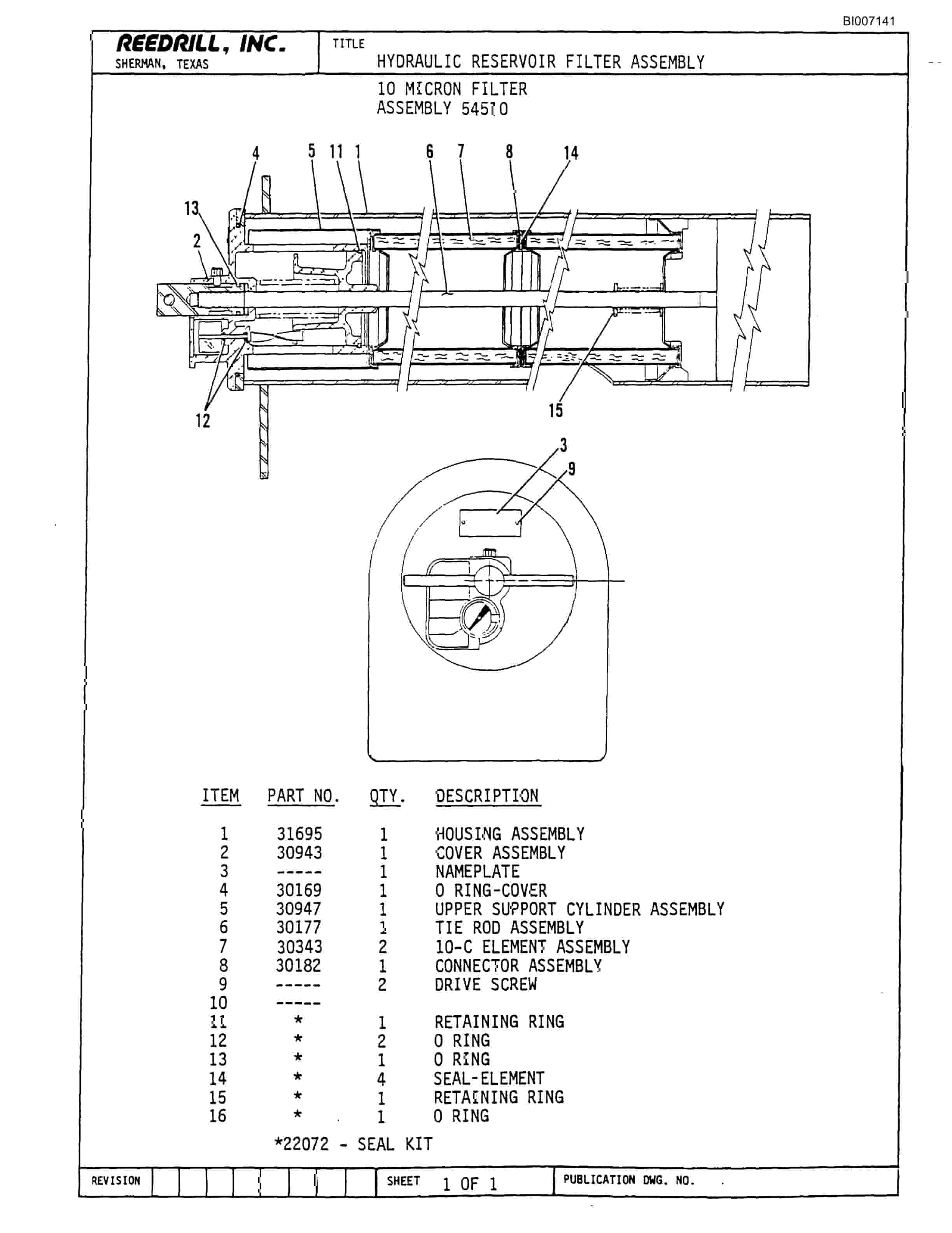 Bucyrus SK-25 Parts Catalog BI007141-4