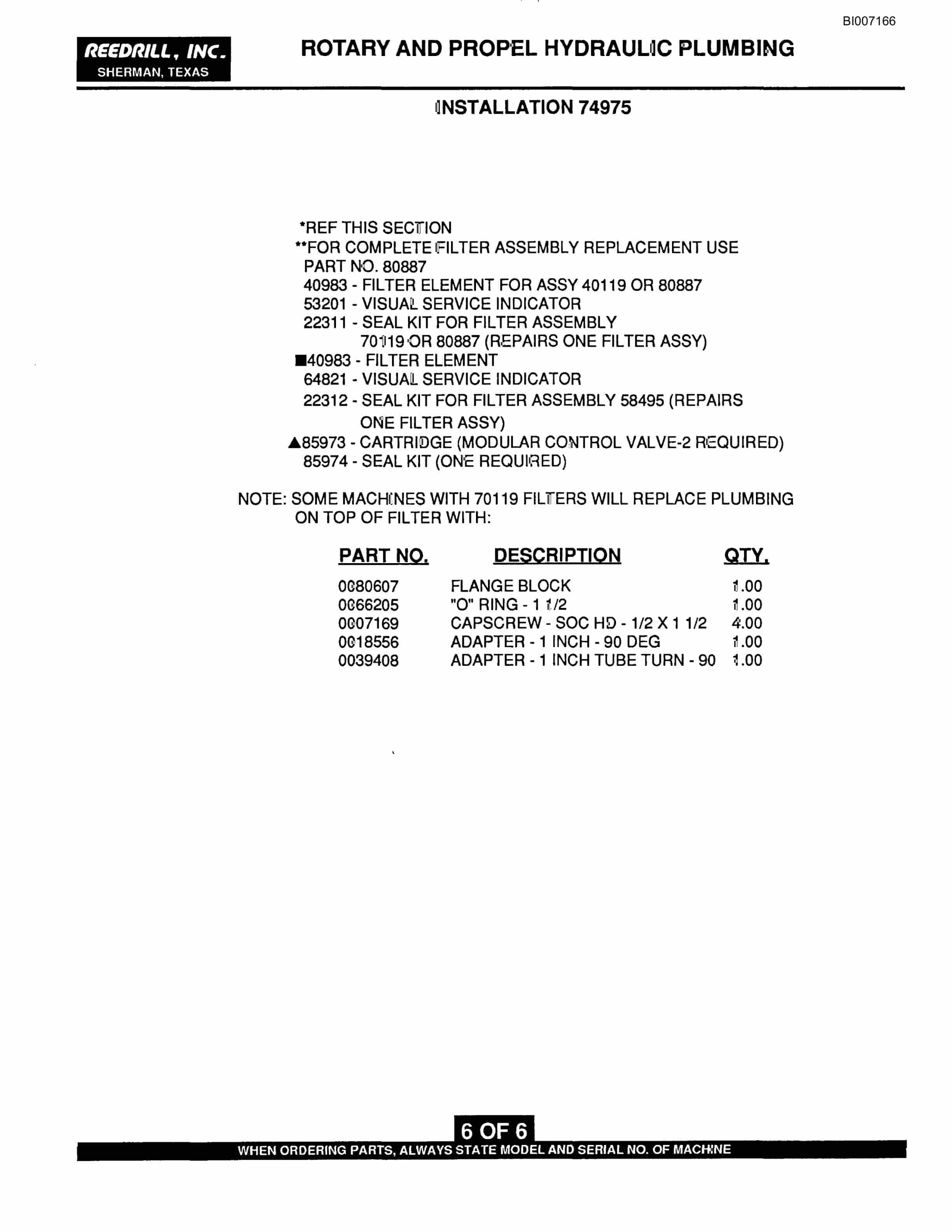Bucyrus SK-25 Parts Catalog BI007166-5