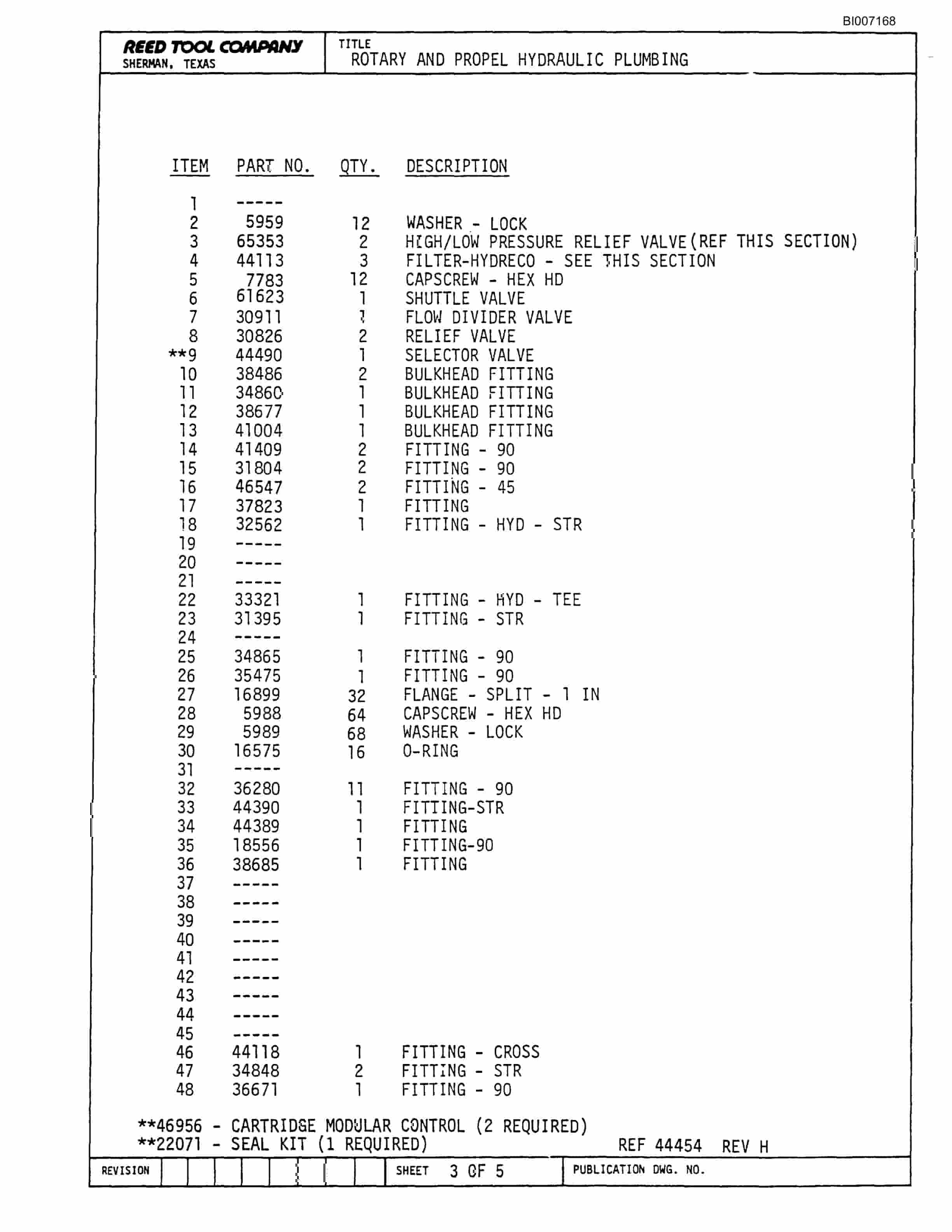 Bucyrus SK-25 Parts Catalog BI007168-4