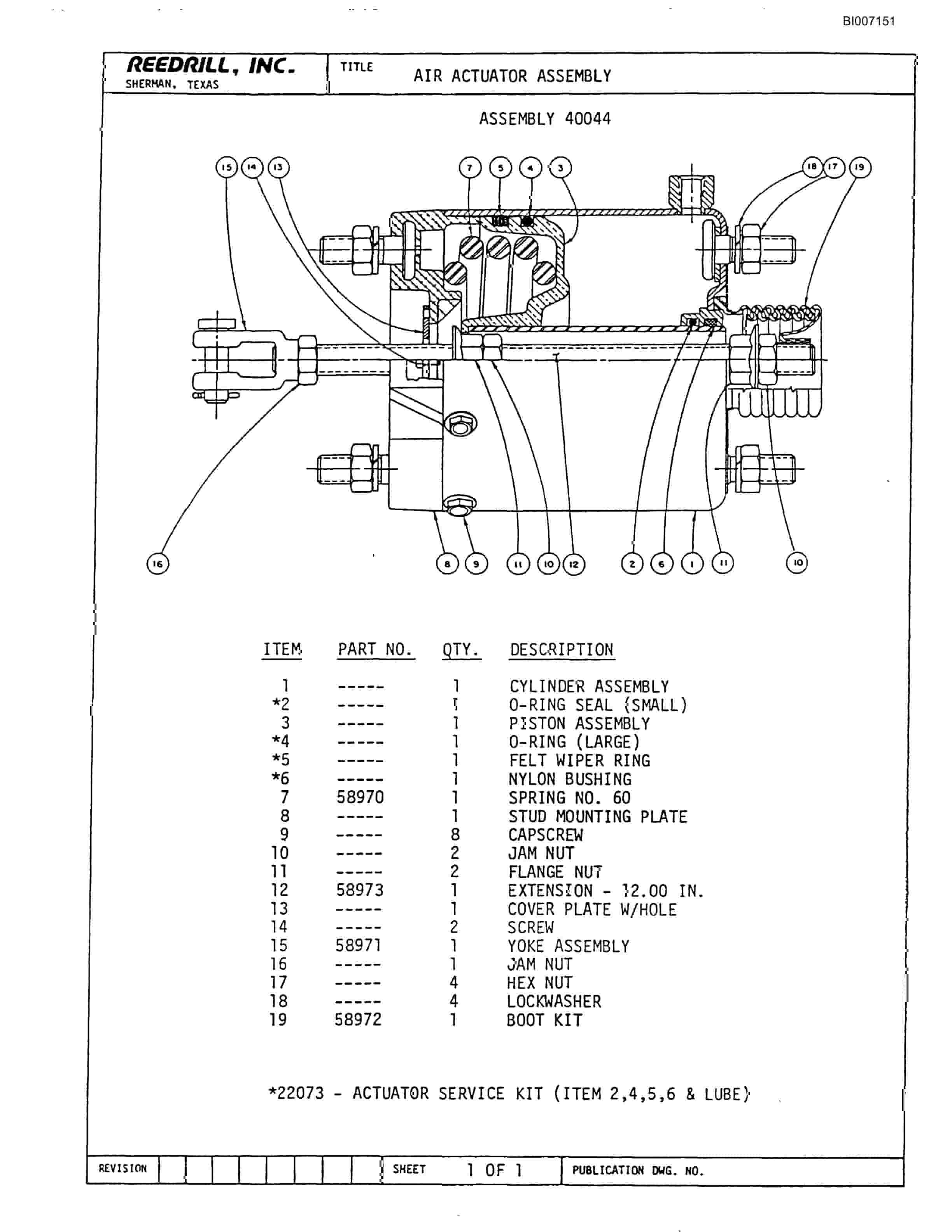 Bucyrus SK-25 Rotary Blasthole Drill Parts Catalog BI007151-3