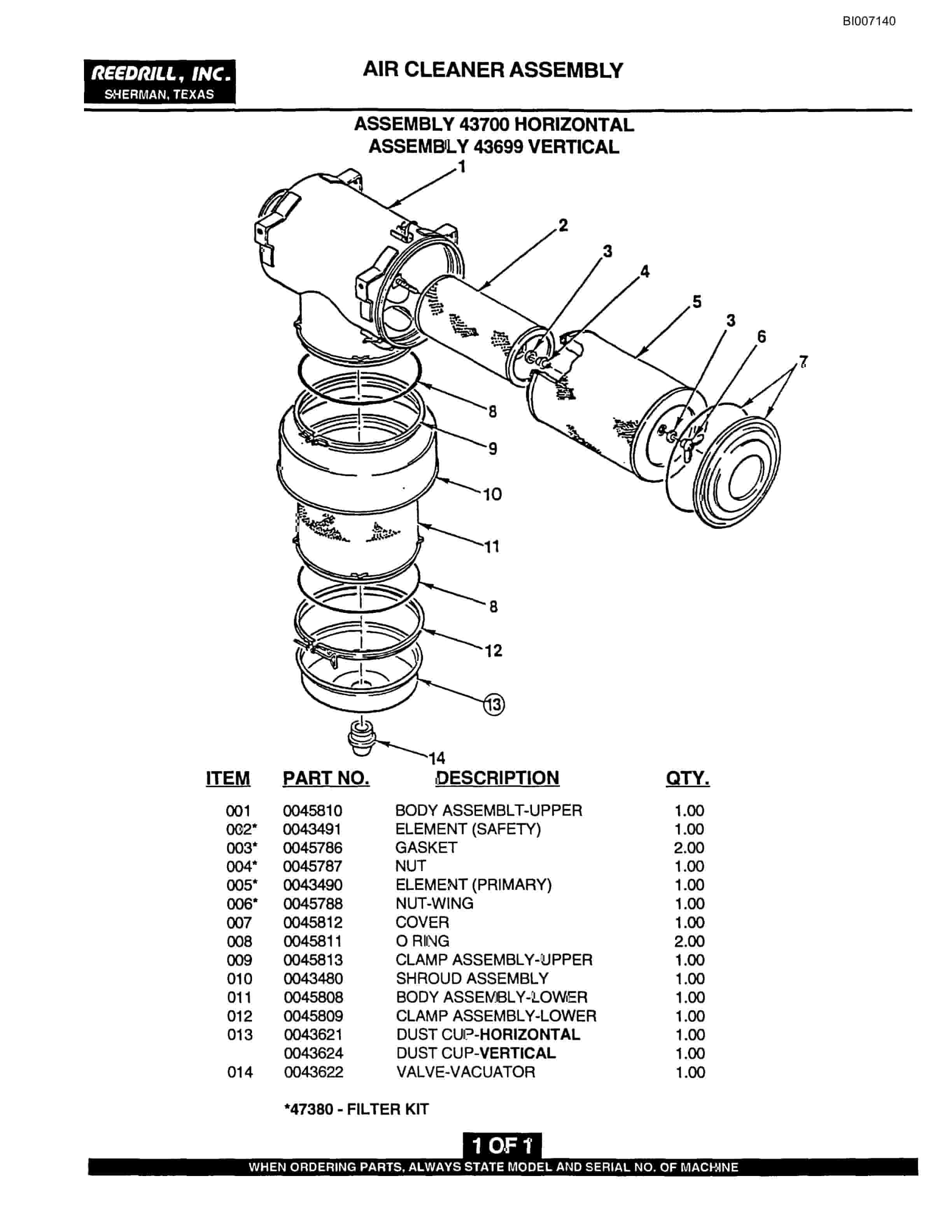 Bucyrus SK-25HP Parts Catalog BI007140-2