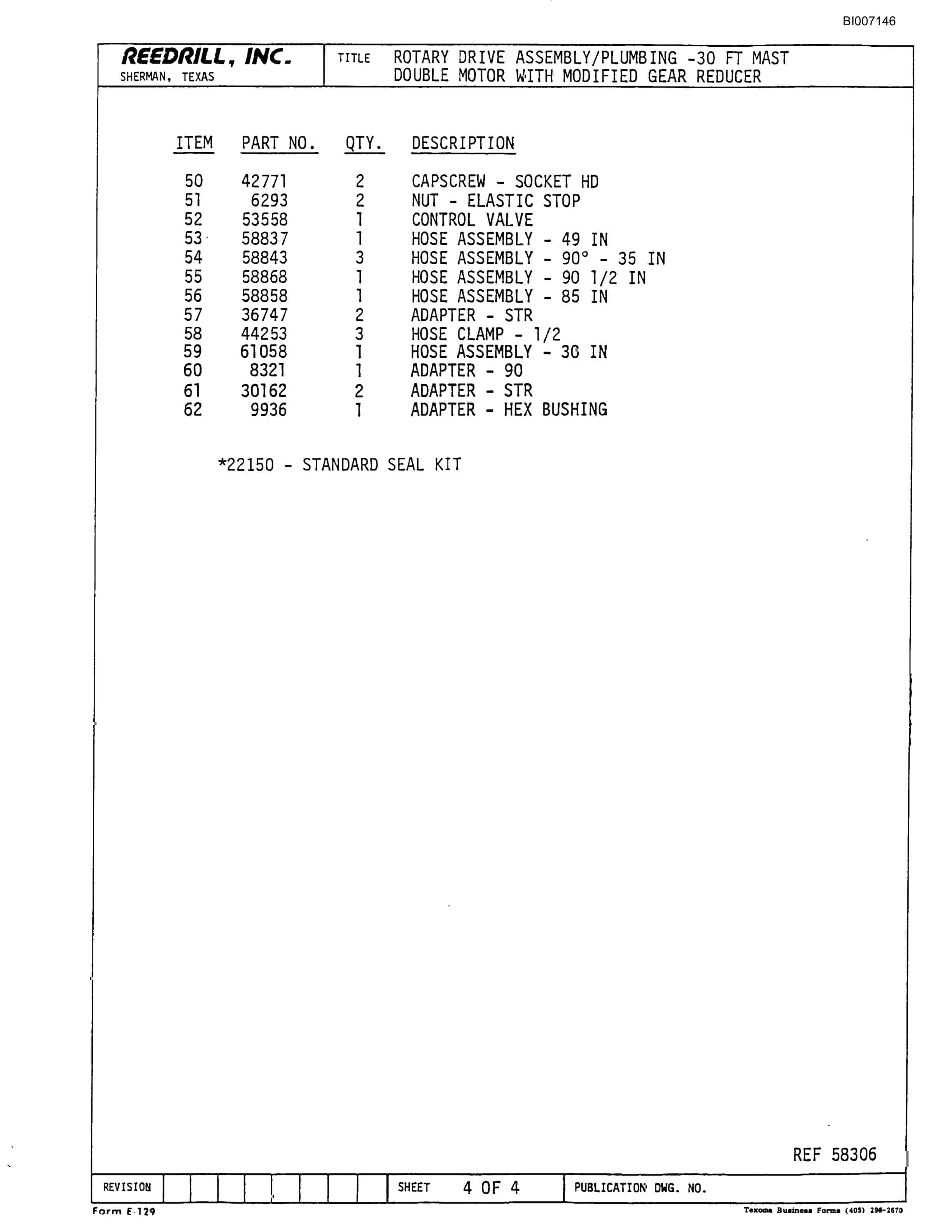 Bucyrus SK-25HP Parts Catalog BI007146-3