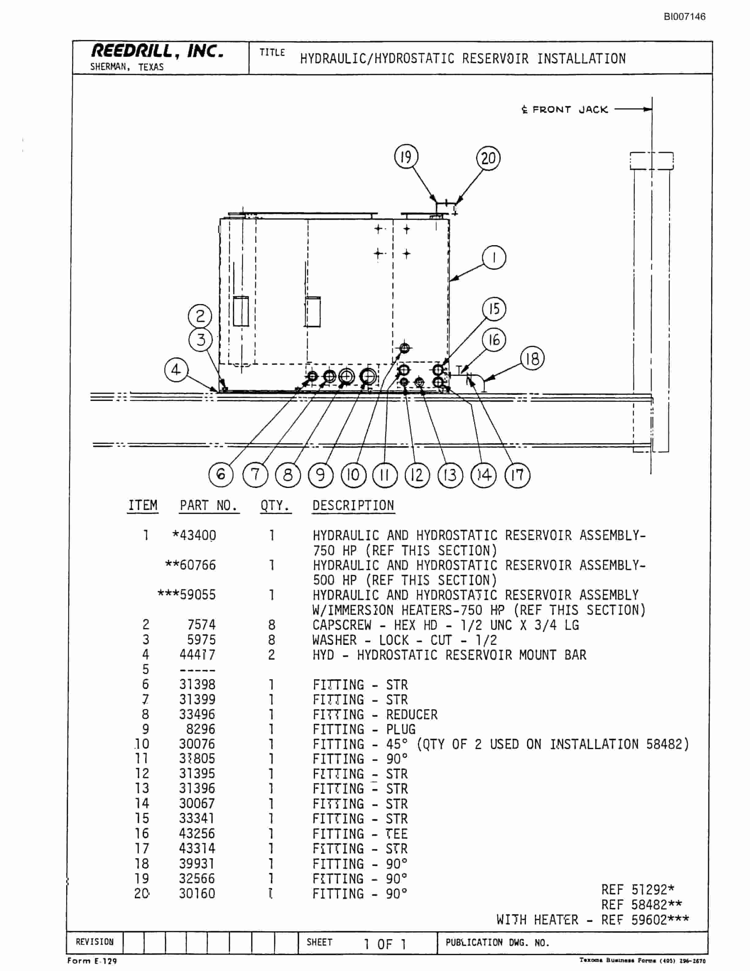 Bucyrus SK-25HP Parts Catalog BI007146-4