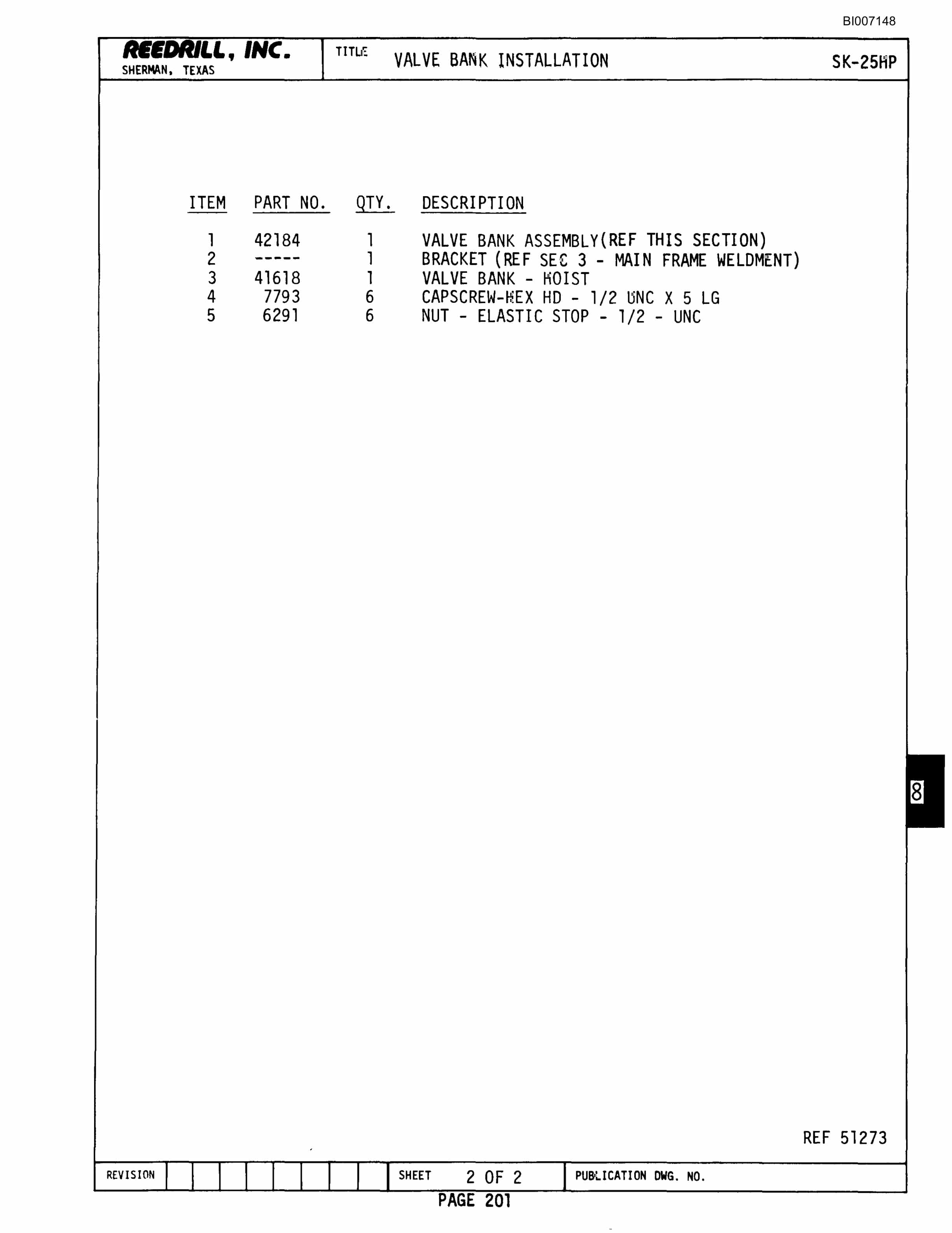 Bucyrus SK-25HP Parts Catalog BI007148-3