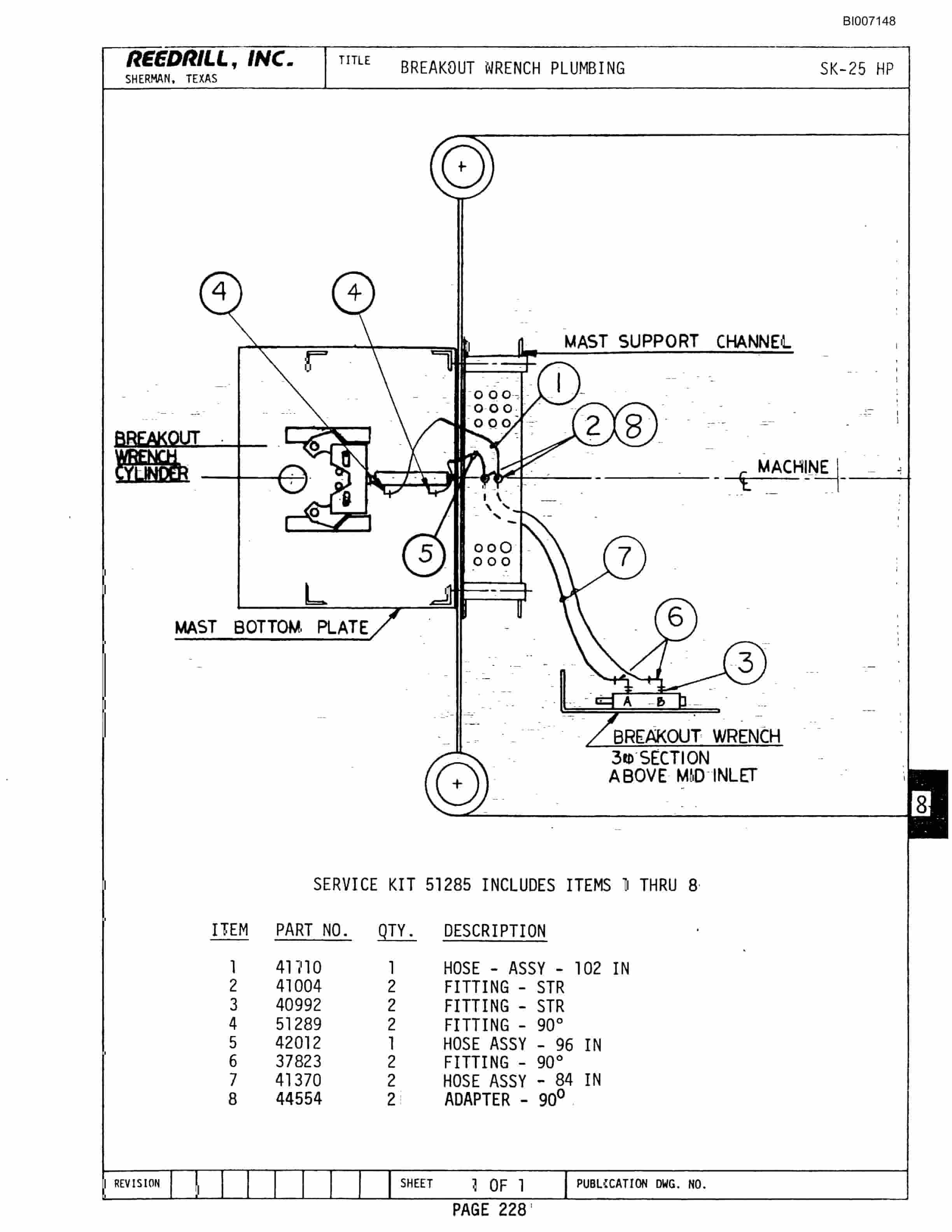Bucyrus SK-25HP Parts Catalog BI007148-4