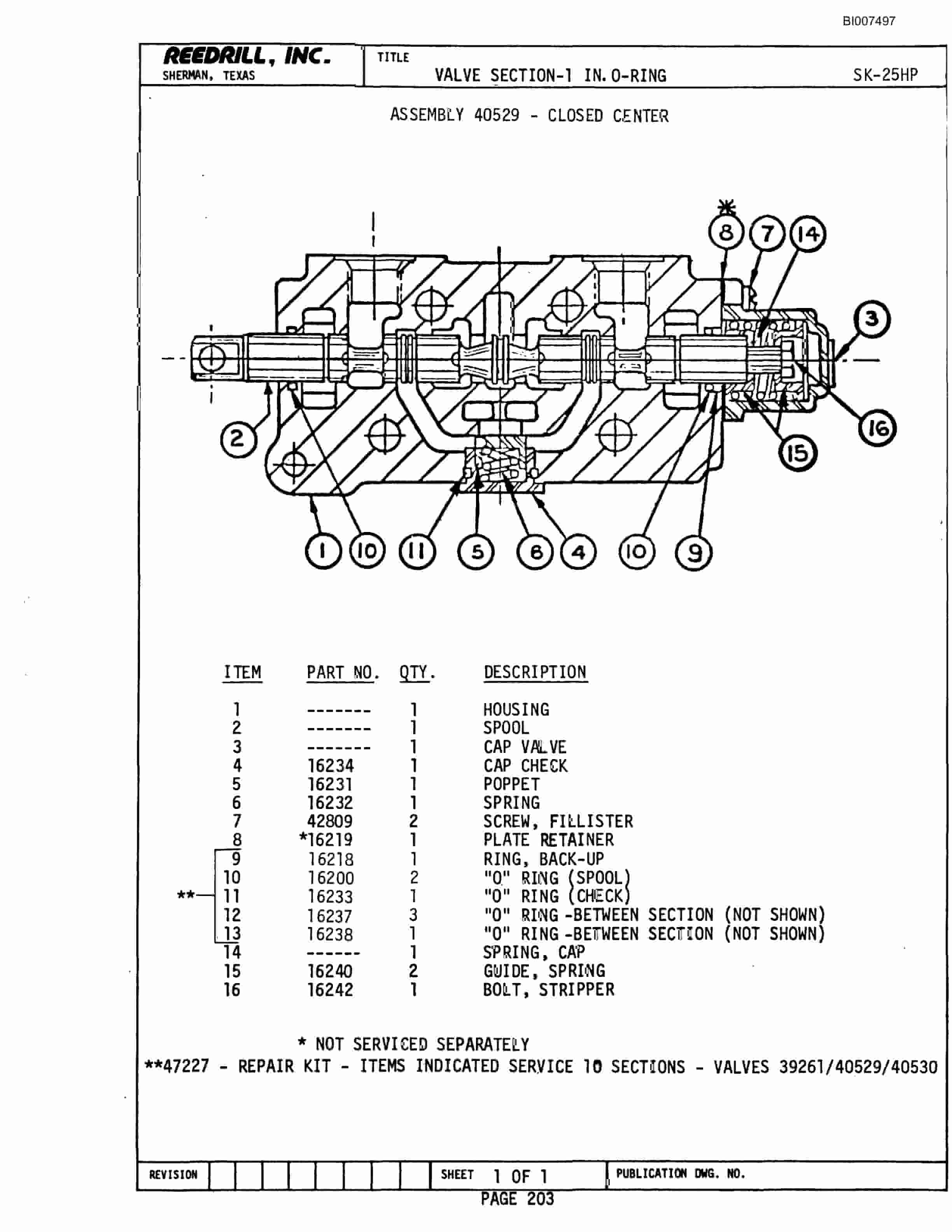 Bucyrus SK-25HP Parts Catalog BI007497-3