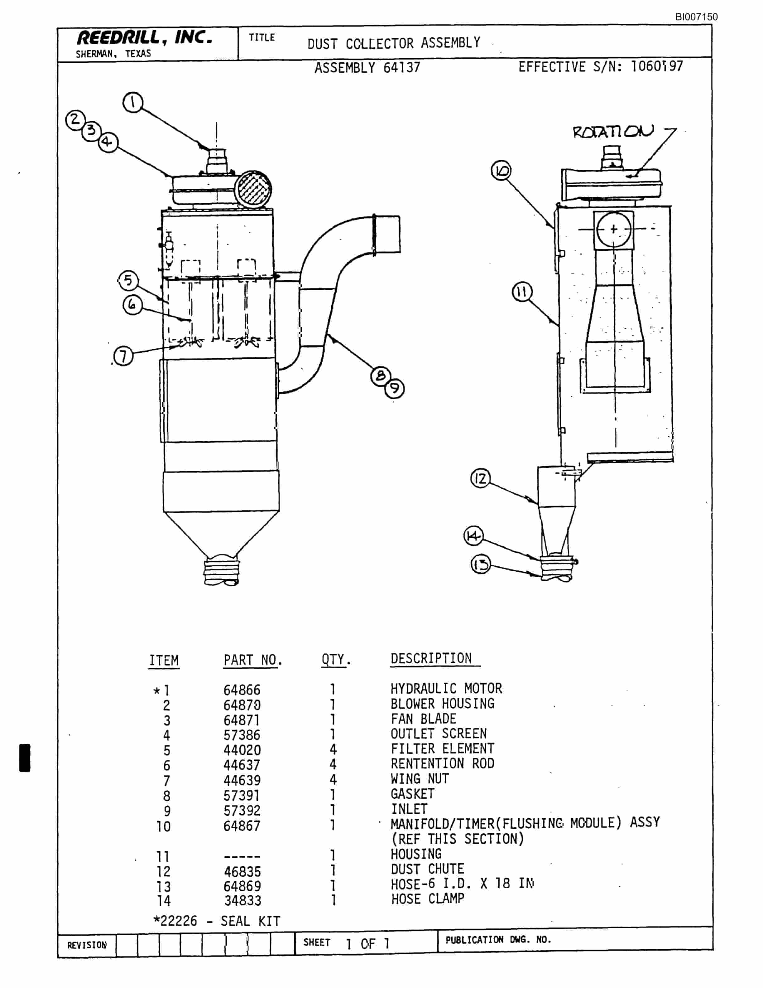 Bucyrus SK-25HR Parts Catalog BI007150-2