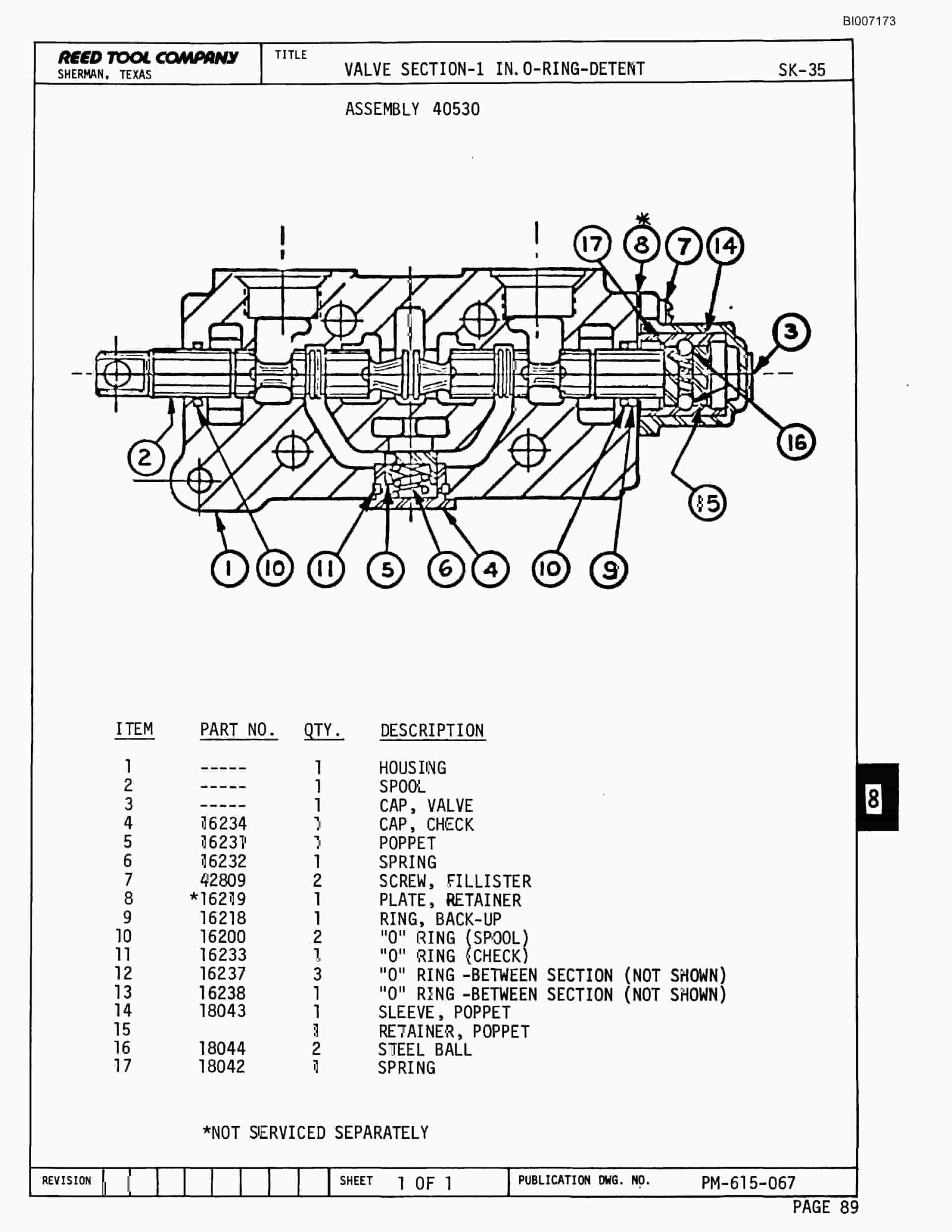 Bucyrus SK-35 High Pressure Parts Catalog BI007173-4