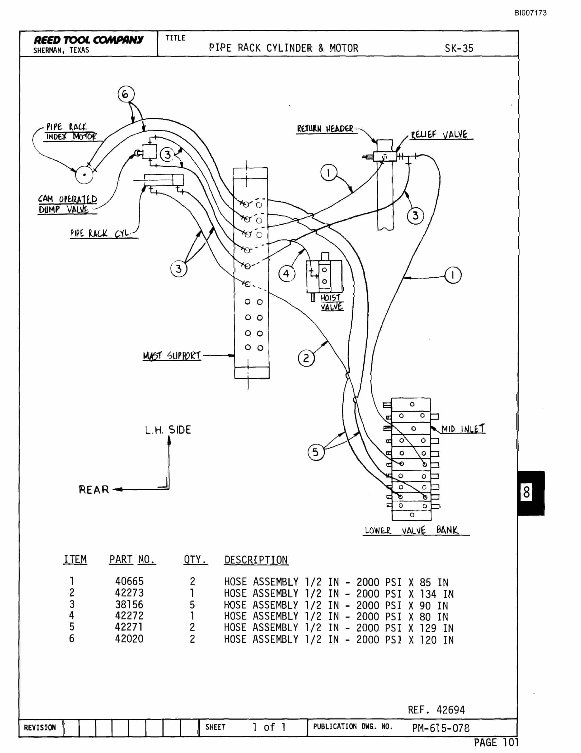 Bucyrus SK-35 High Pressure Parts Catalog BI007173-5