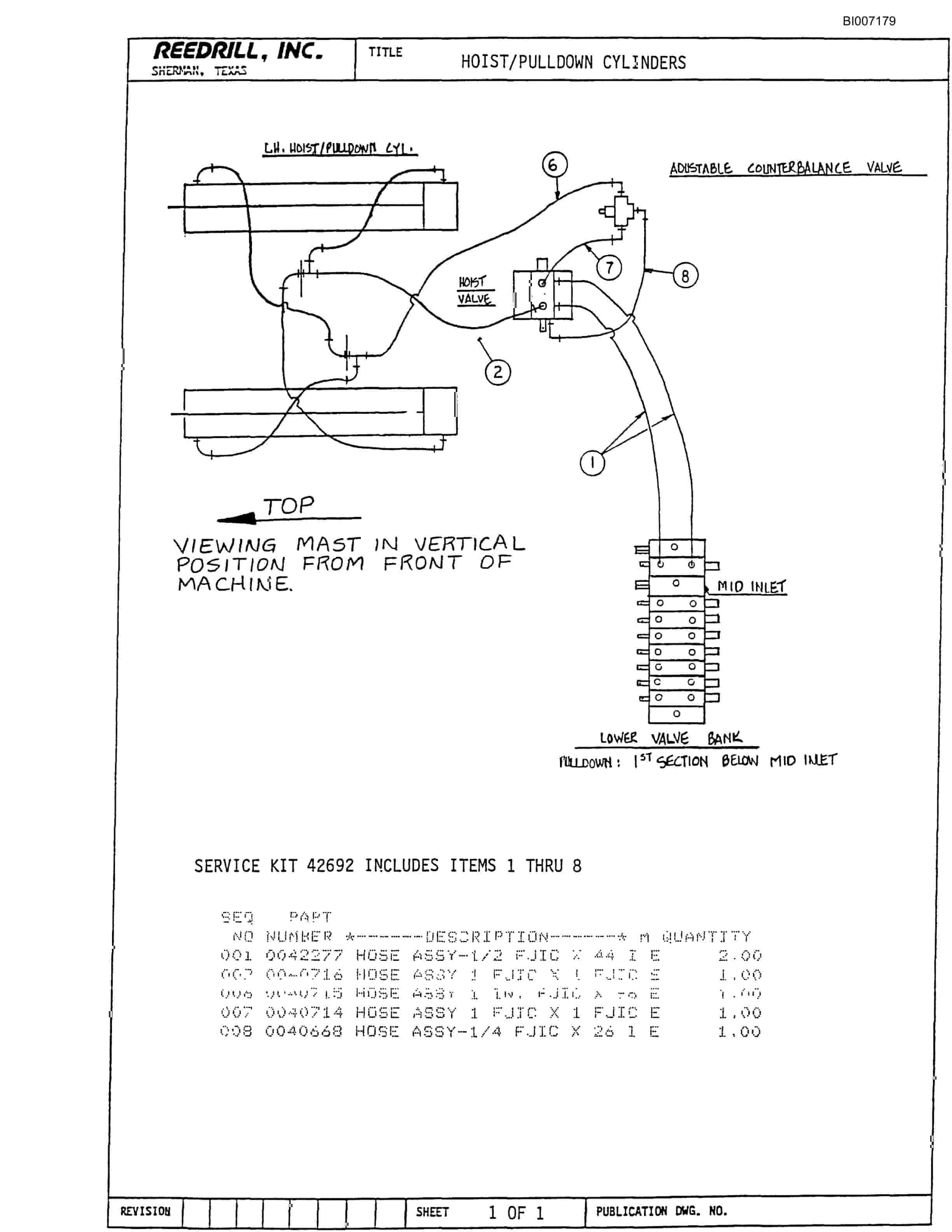 Bucyrus SK-35 High Pressure Parts Catalog BI007179-5