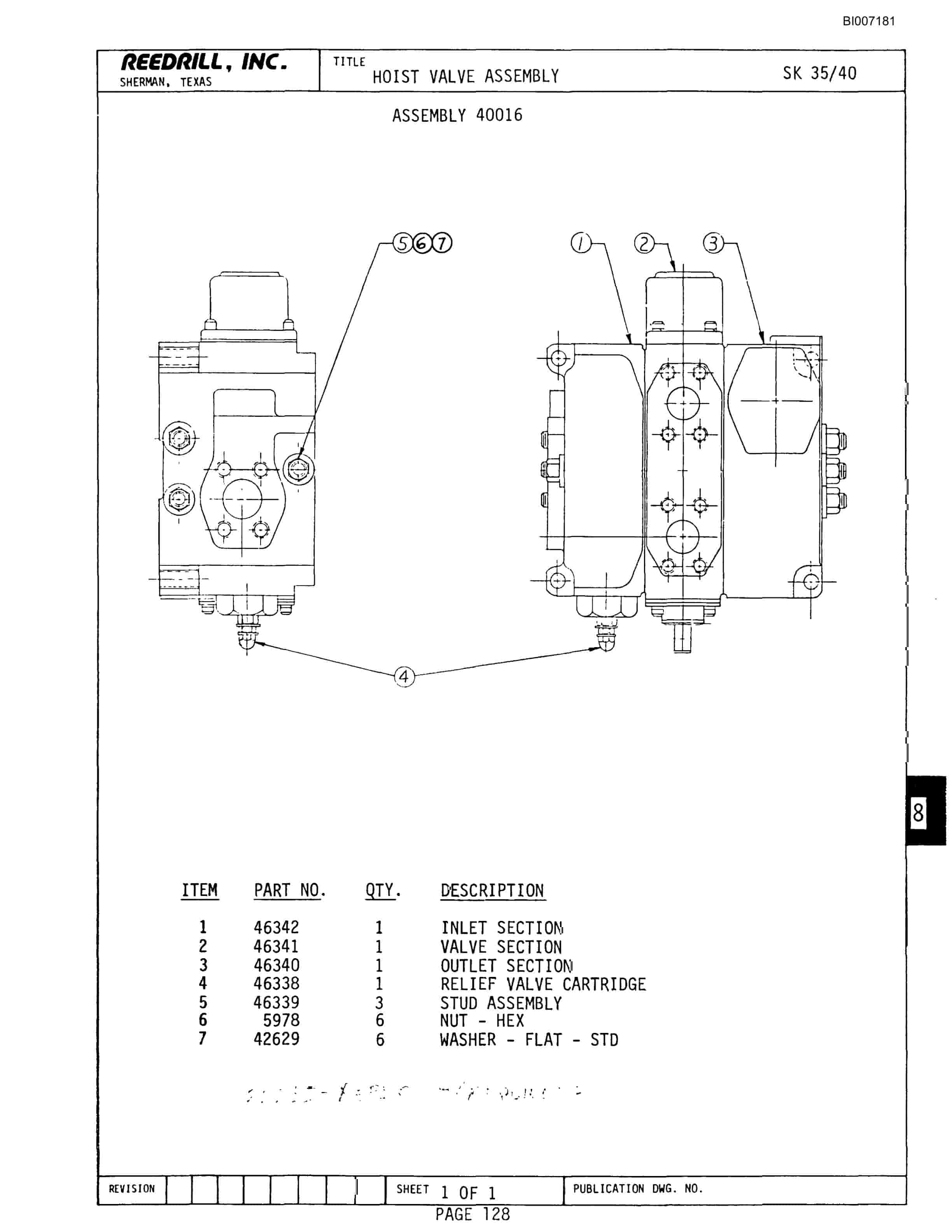 Bucyrus SK-35 High Pressure Parts Catalog BI007181-3