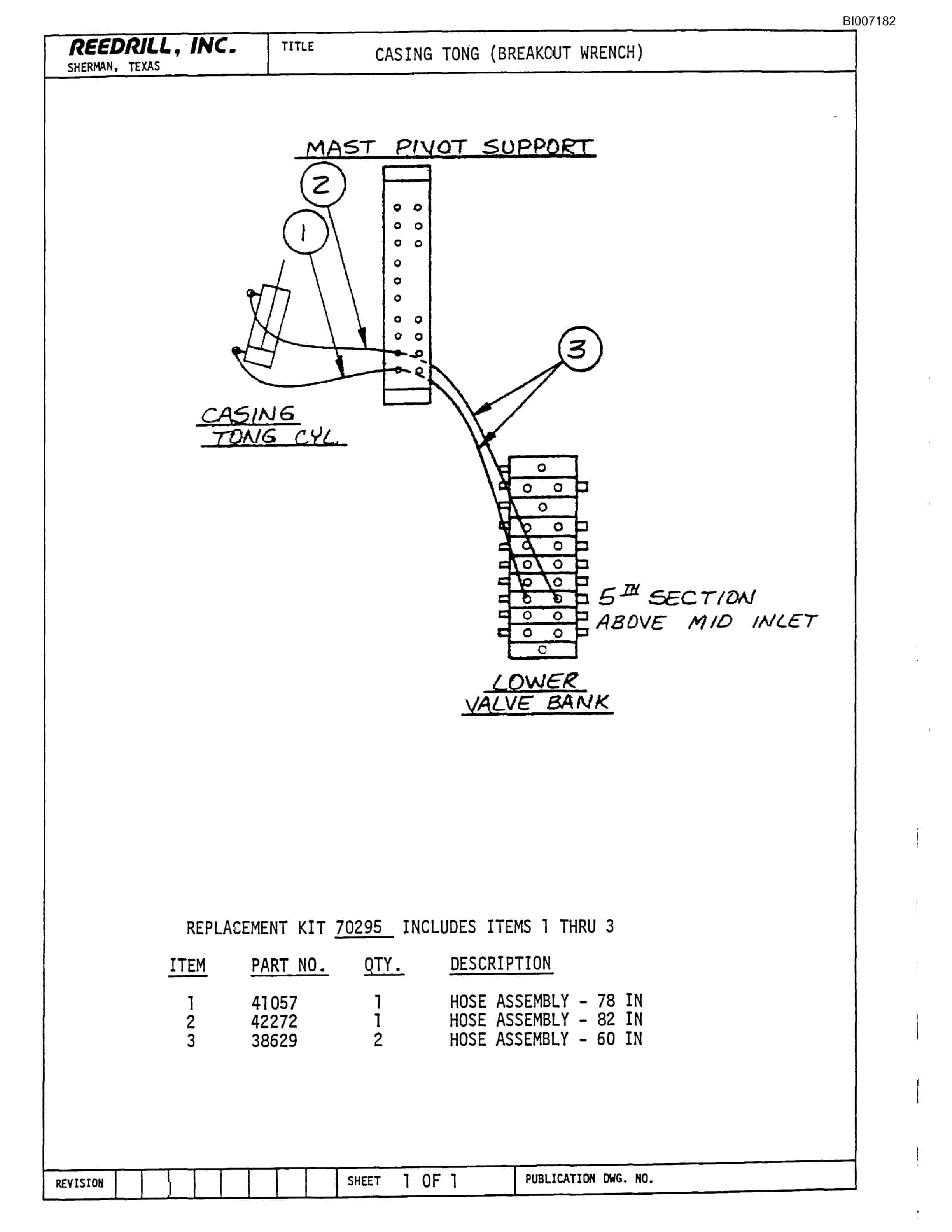 Bucyrus SK-35 High Pressure Parts Catalog BI007182-5