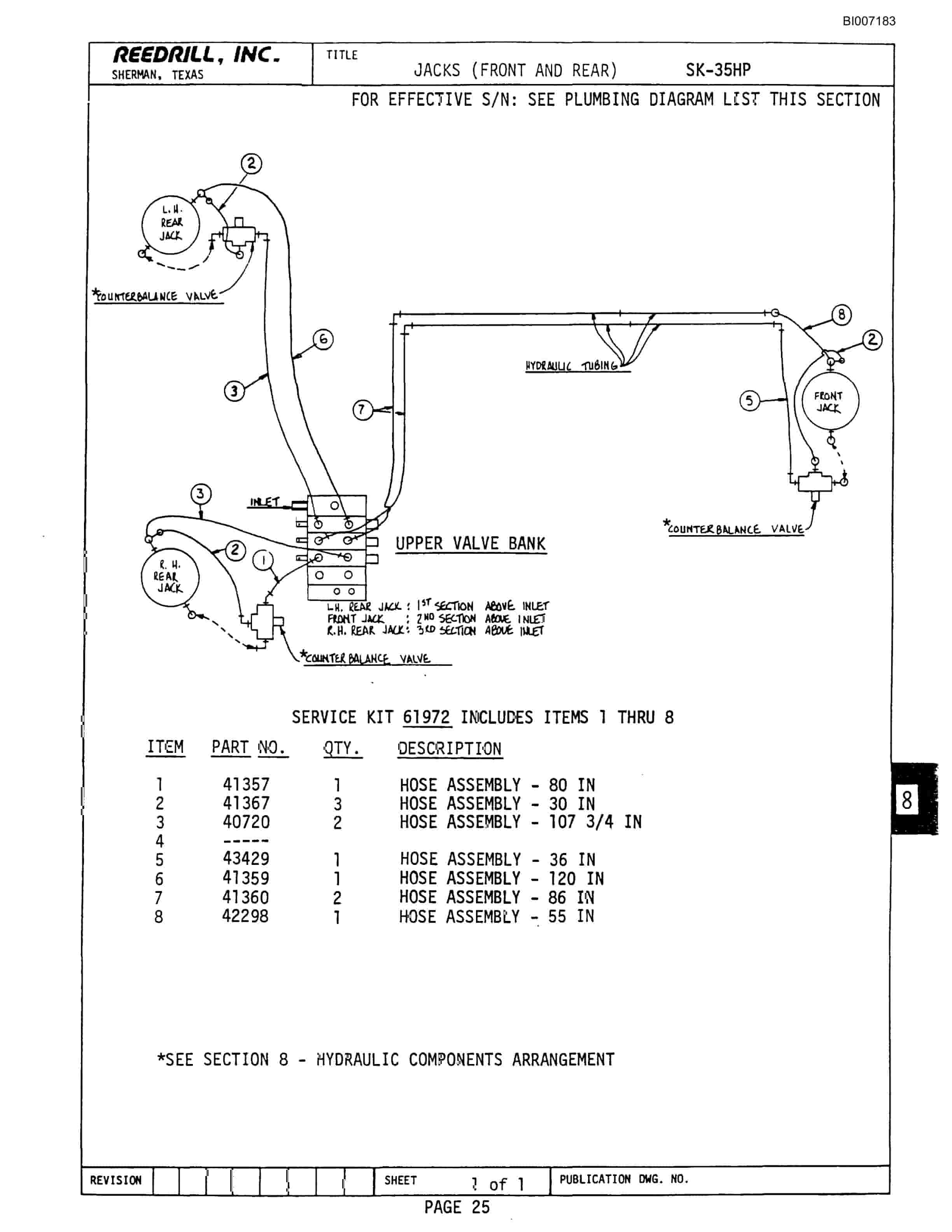Bucyrus SK-35 High Pressure Parts Catalog BI007183-3