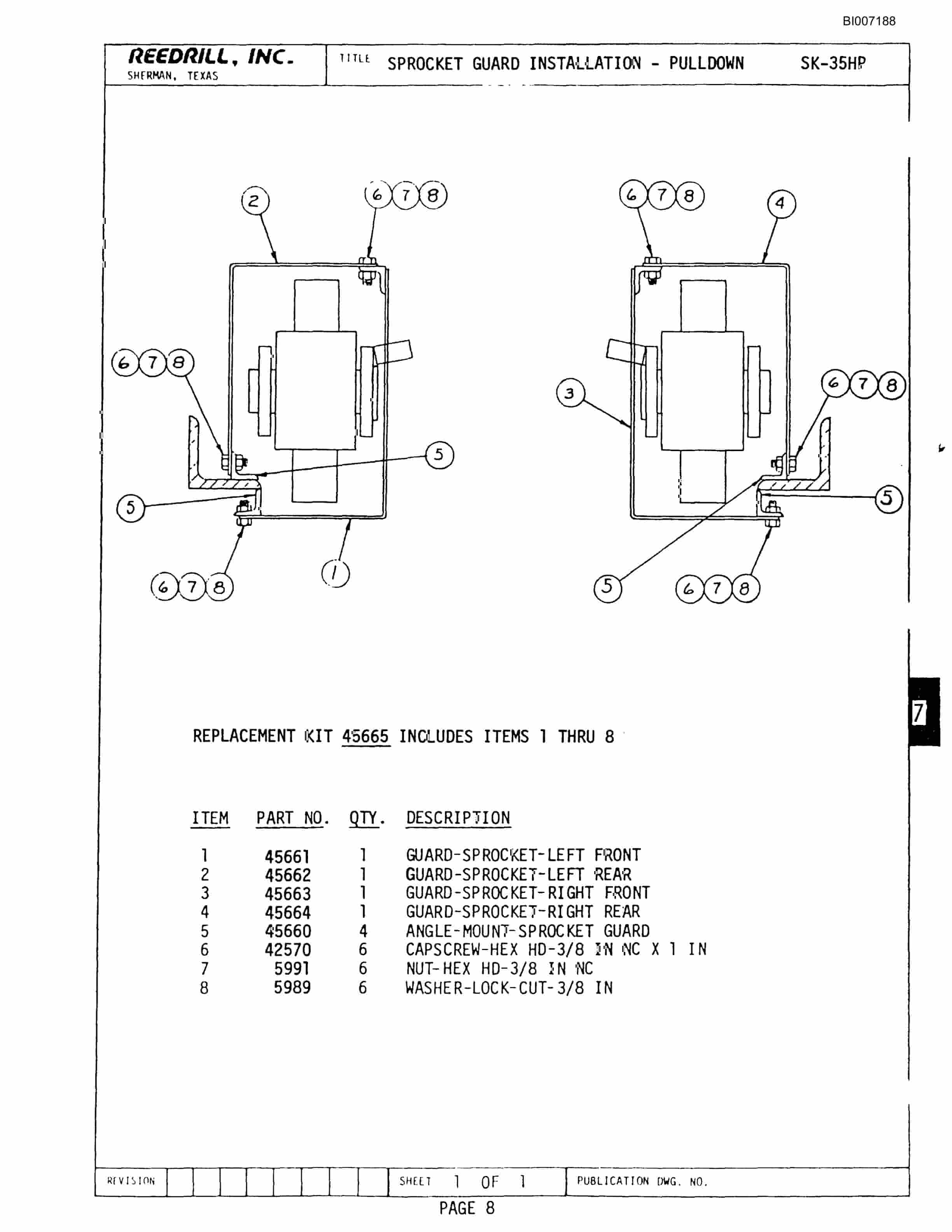 Bucyrus SK-35 High Pressure Parts Catalog BI007188-3