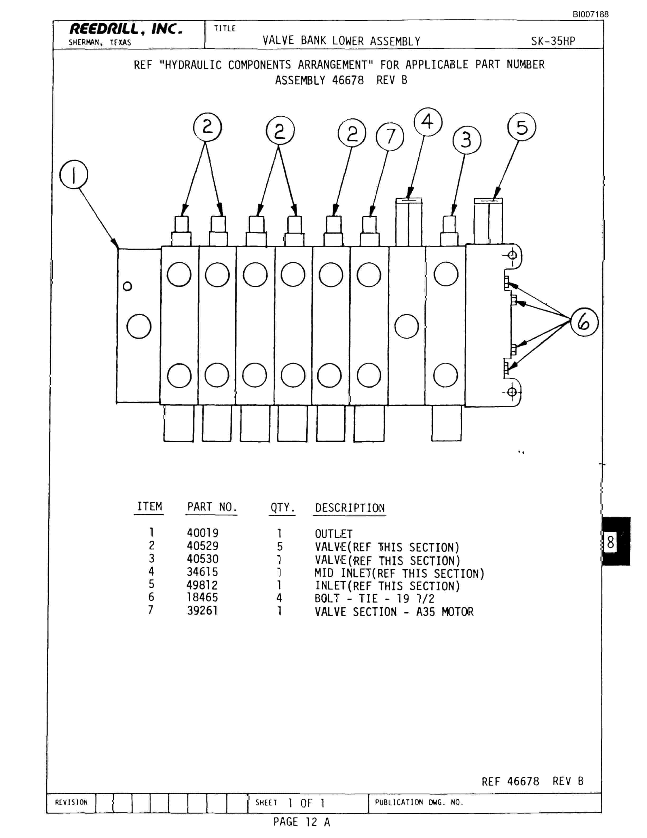 Bucyrus SK-35 High Pressure Parts Catalog BI007188-4