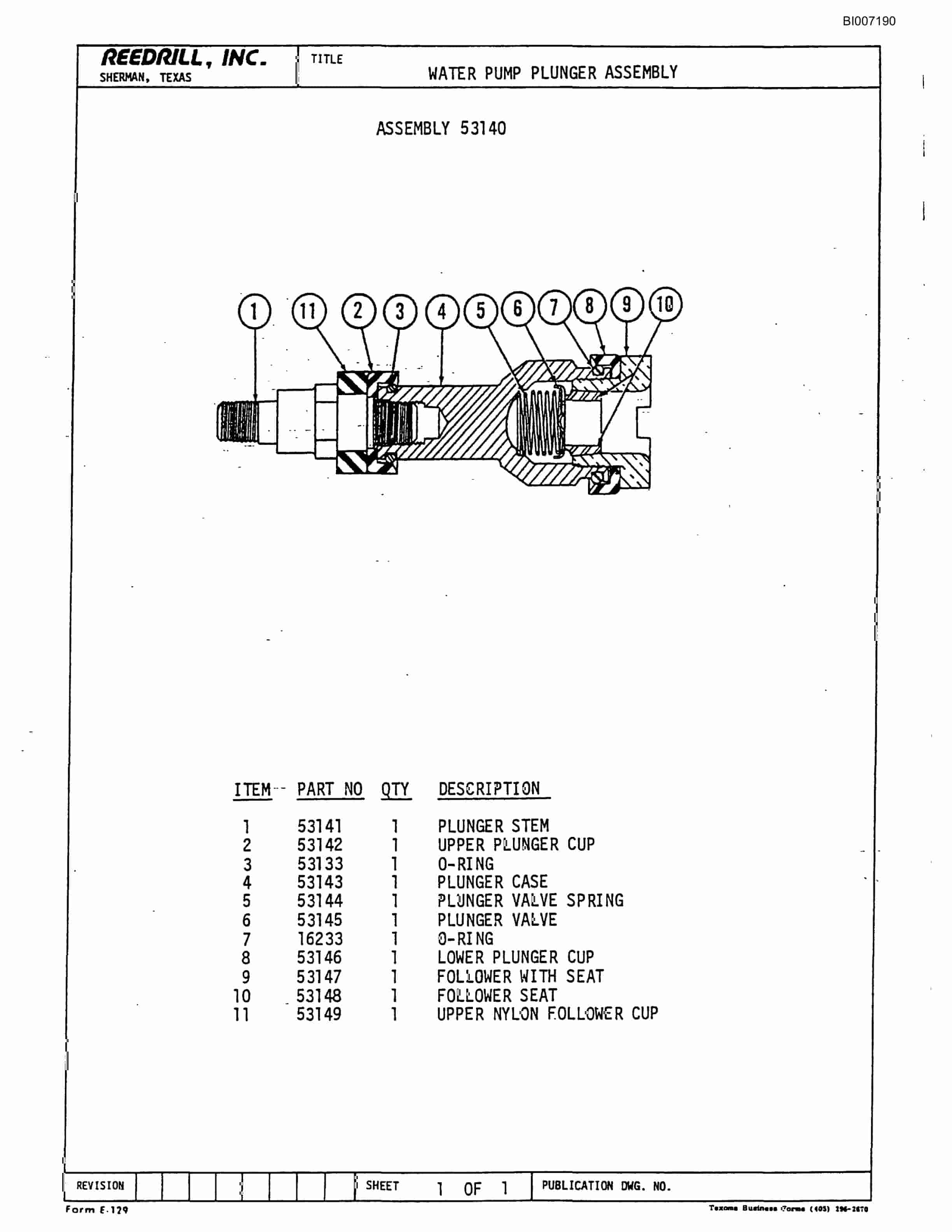 Bucyrus SK-35 High Pressure Parts Catalog BI007190-2