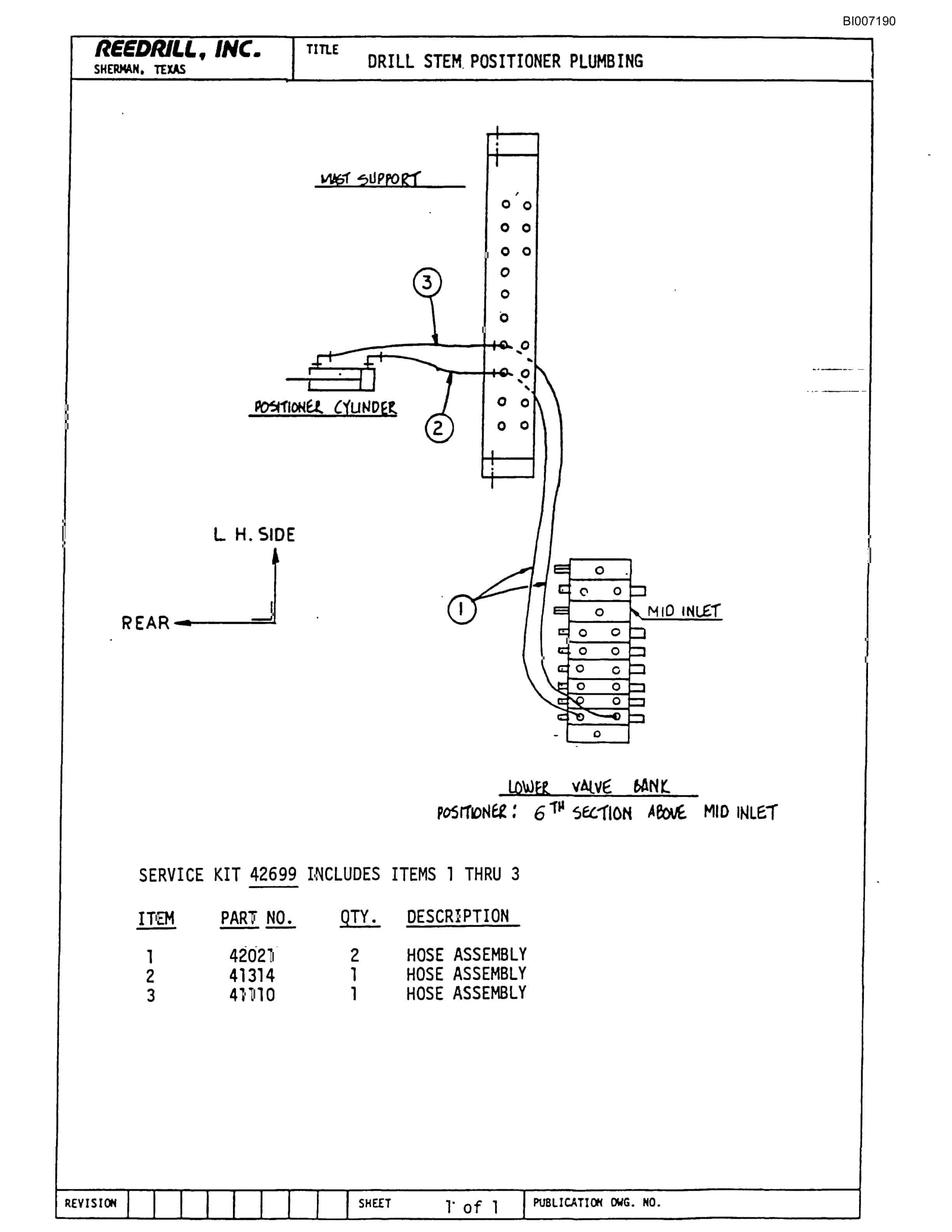 Bucyrus SK-35 High Pressure Parts Catalog BI007190-3