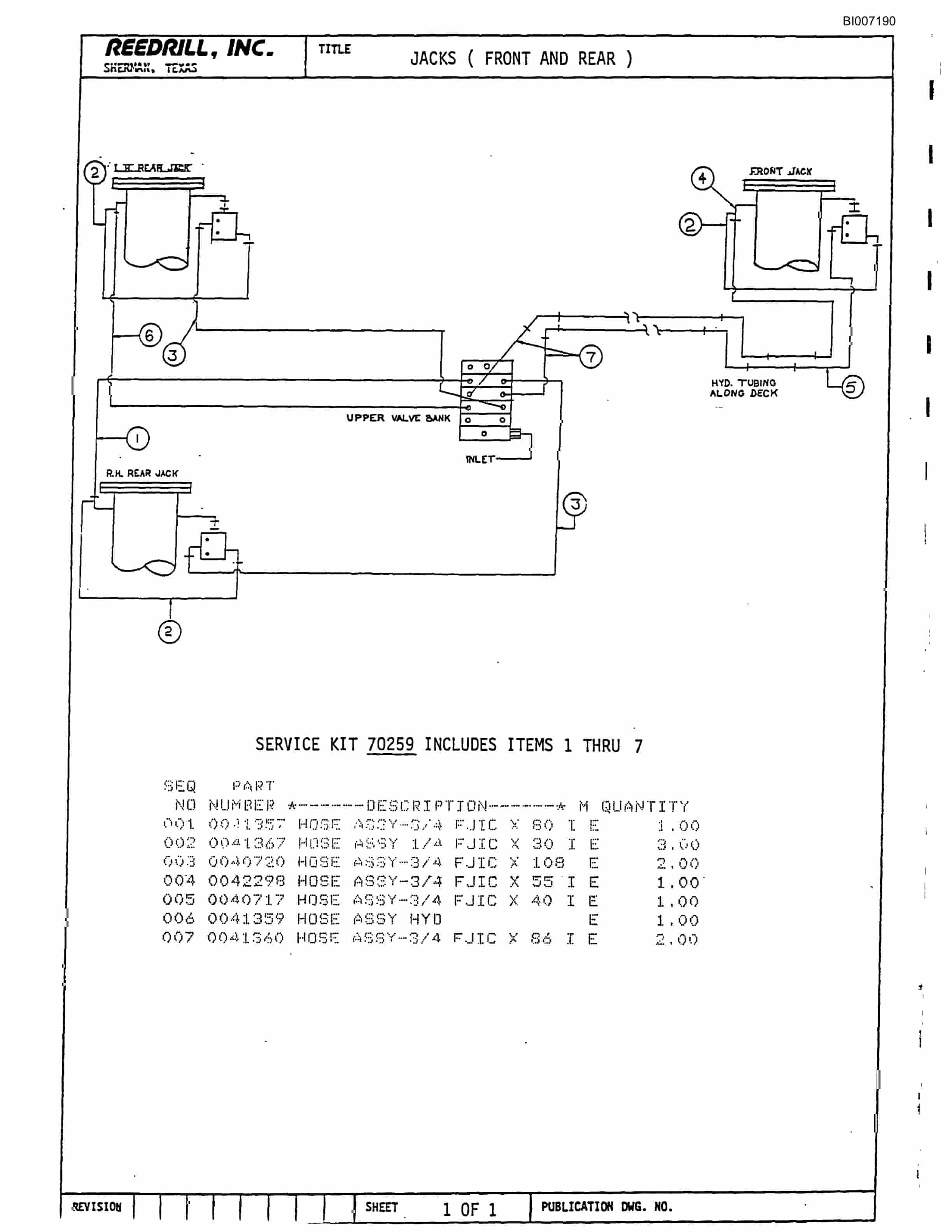 Bucyrus SK-35 High Pressure Parts Catalog BI007190-5