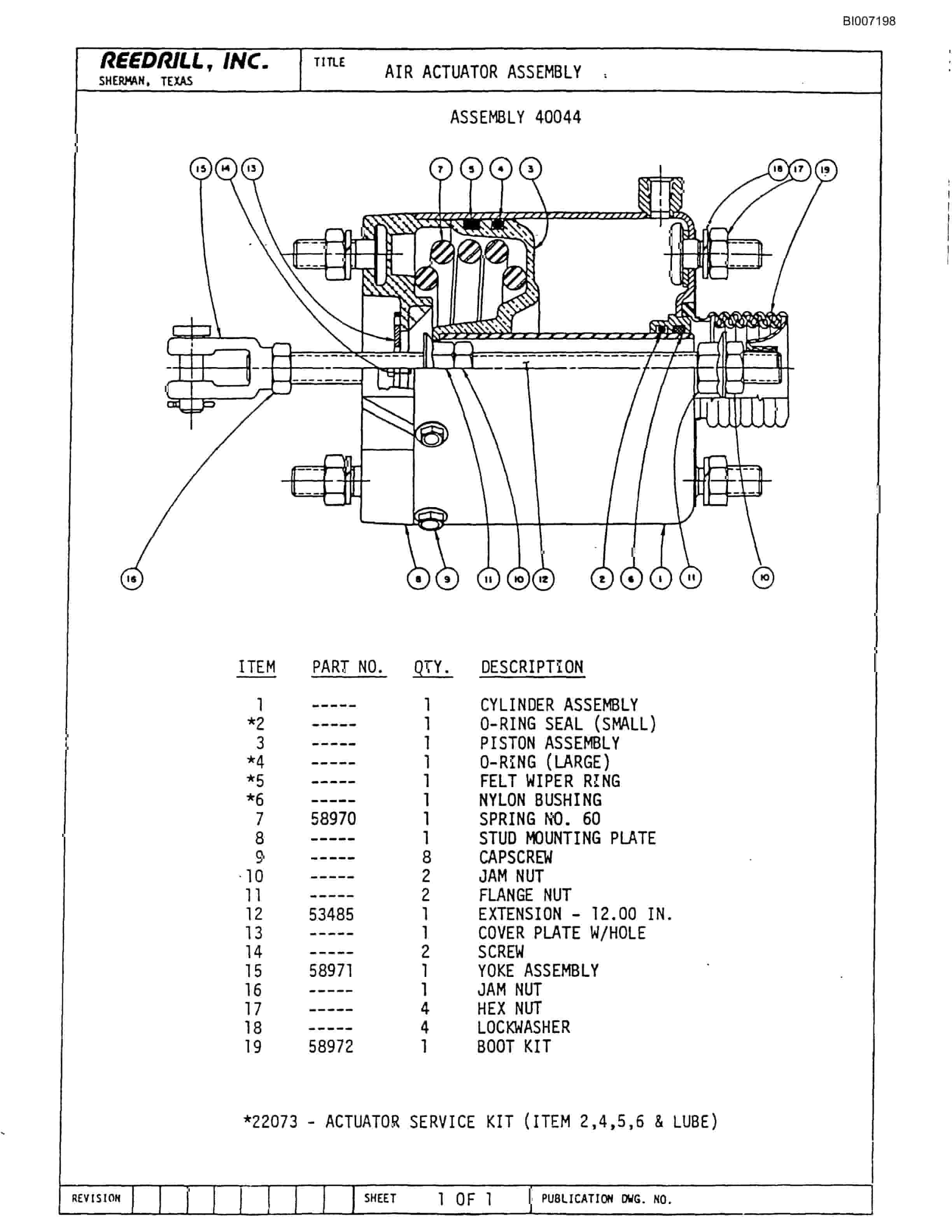 Bucyrus SK-35 High Pressure Parts Catalog BI007198-3
