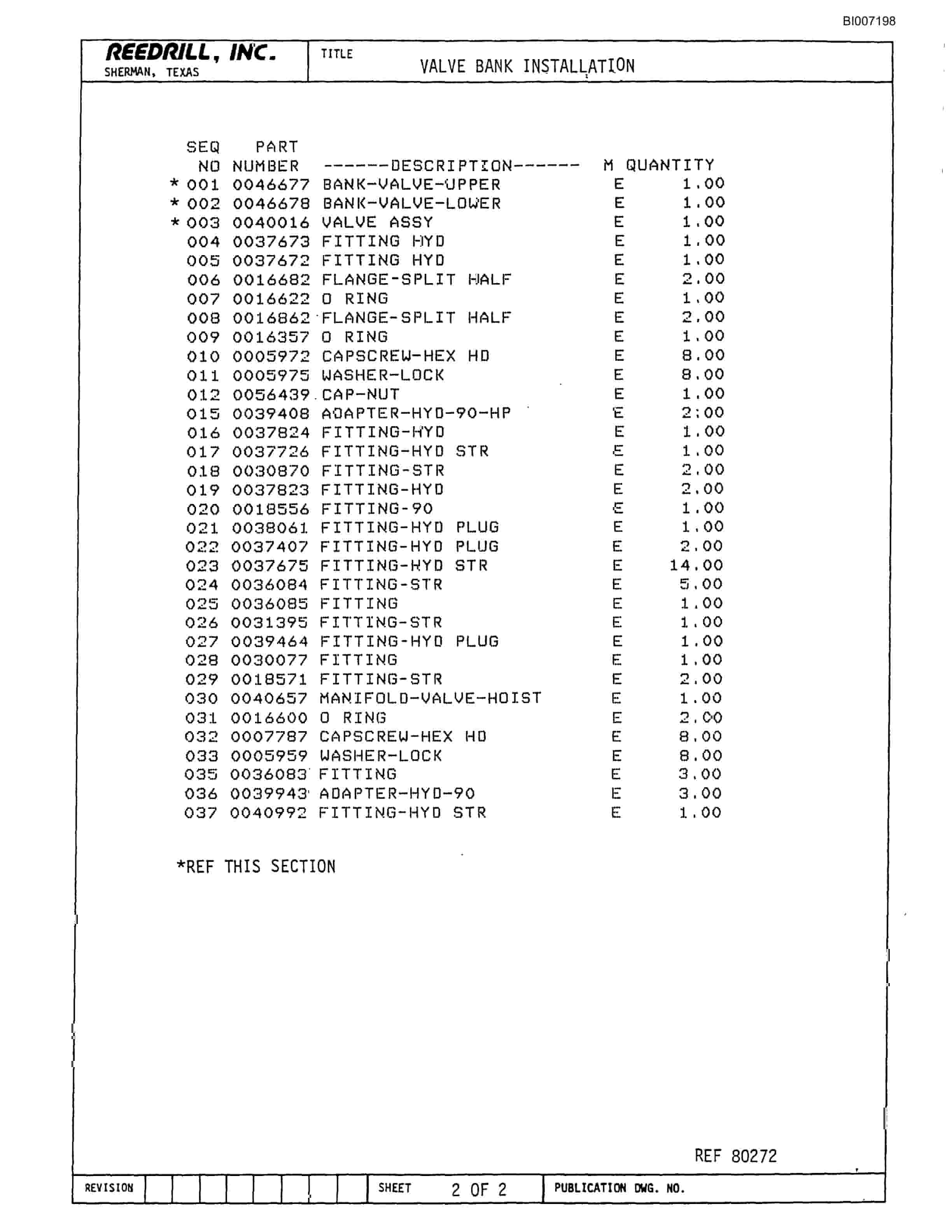 Bucyrus SK-35 High Pressure Parts Catalog BI007198-4