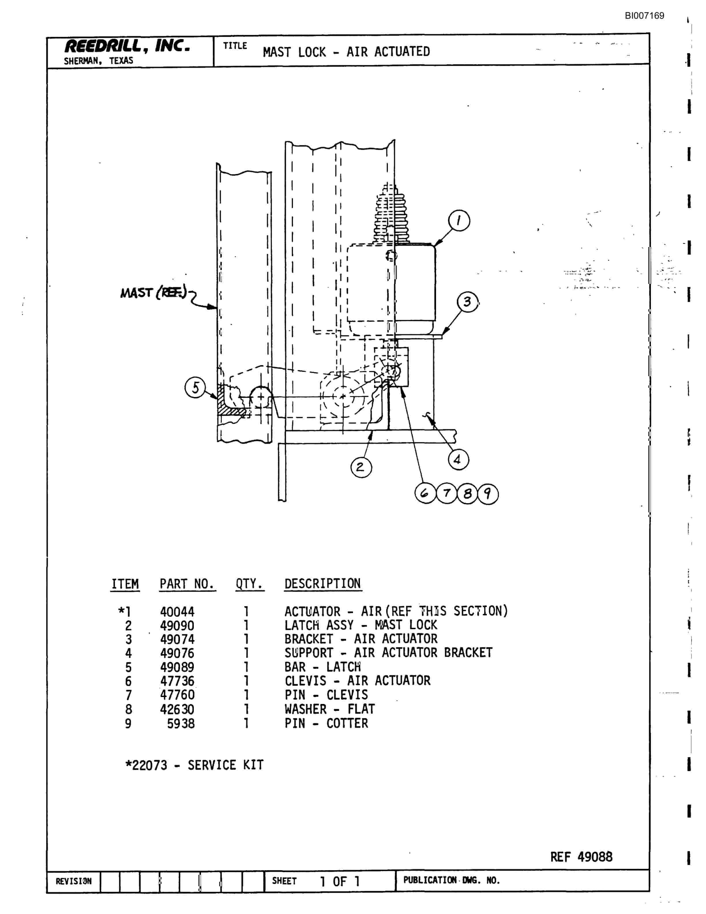 Bucyrus SK-35 Parts Catalog BI007169-3