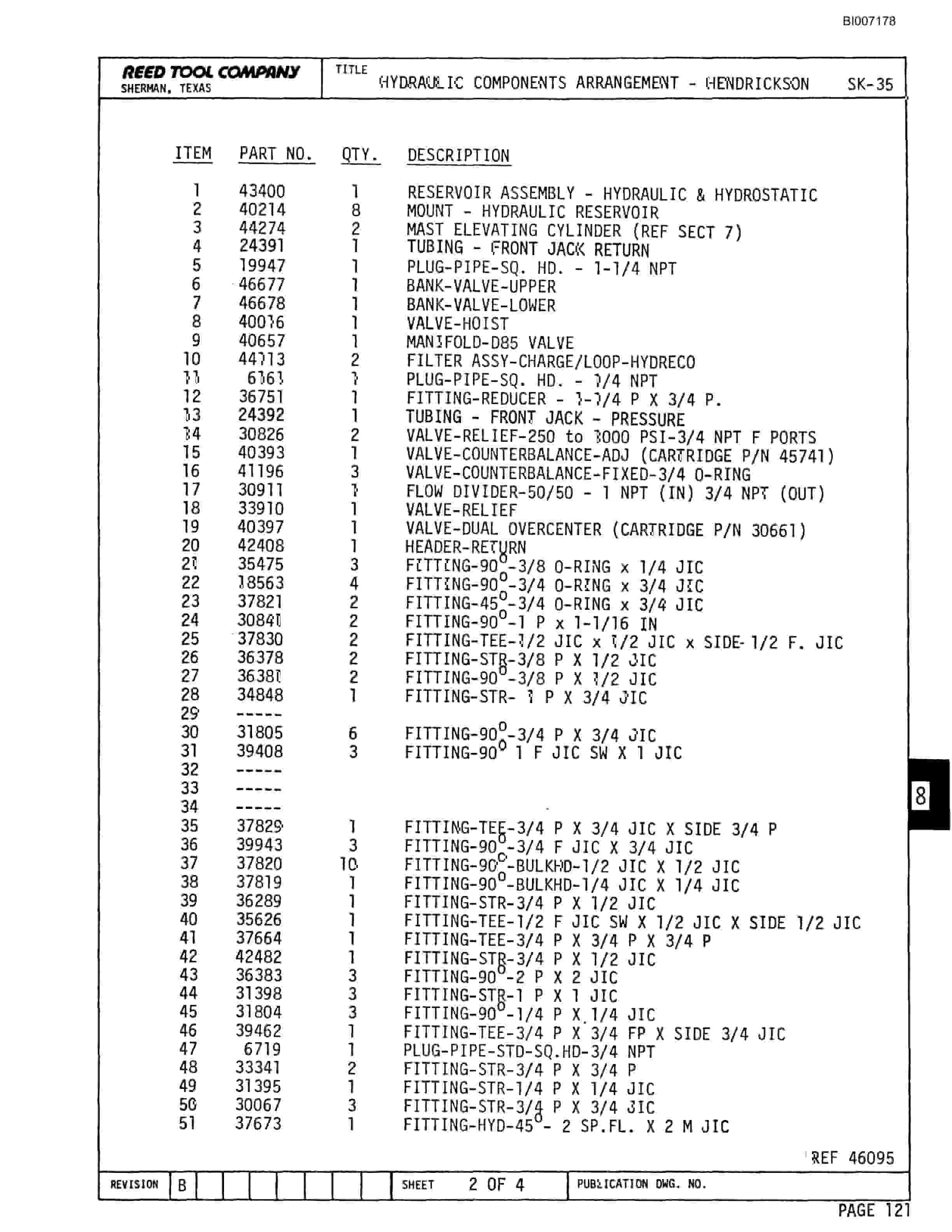 Bucyrus SK-35 Parts Catalog BI007178-3