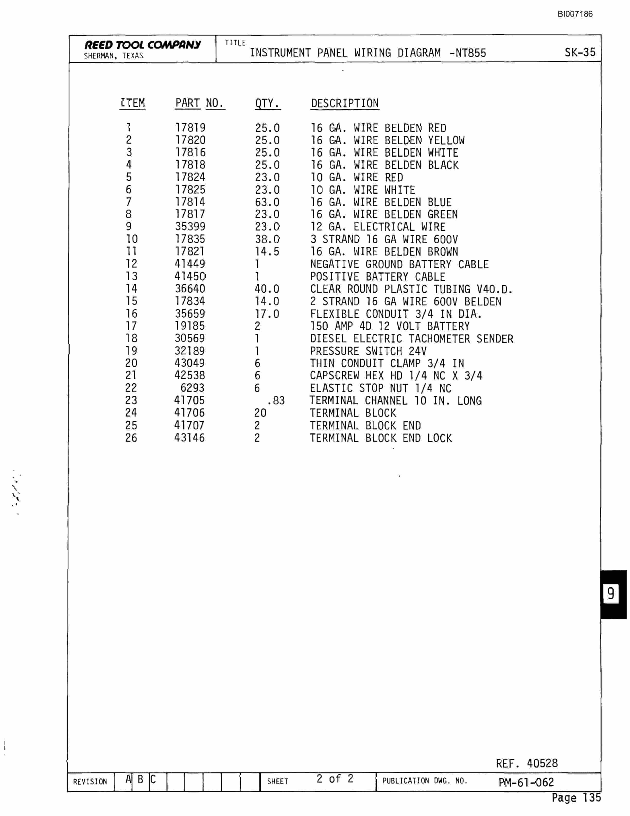 Bucyrus SK-35 Parts Catalog BI007186-5
