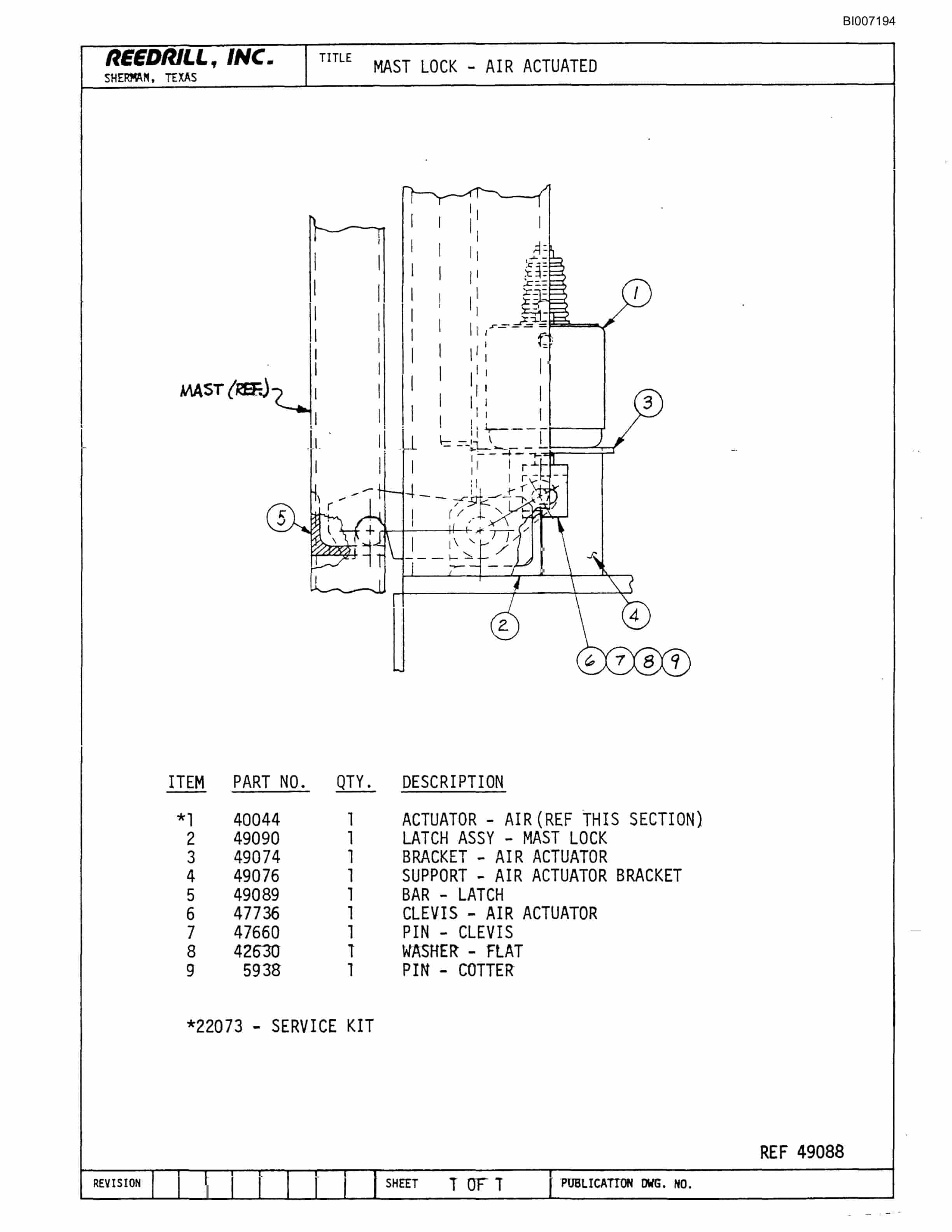 Bucyrus SK-35 Parts Catalog BI007194-3