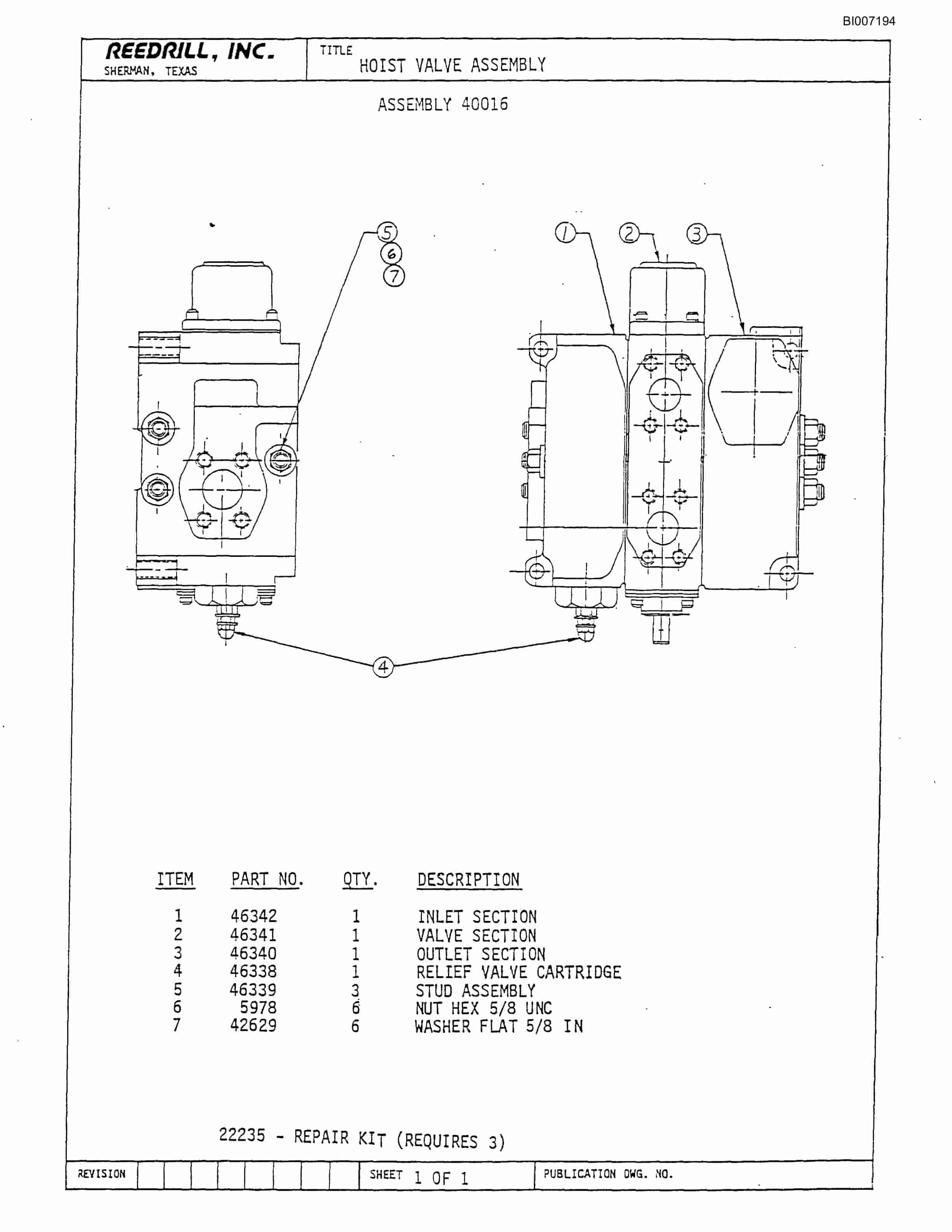 Bucyrus SK-35 Parts Catalog BI007194-5