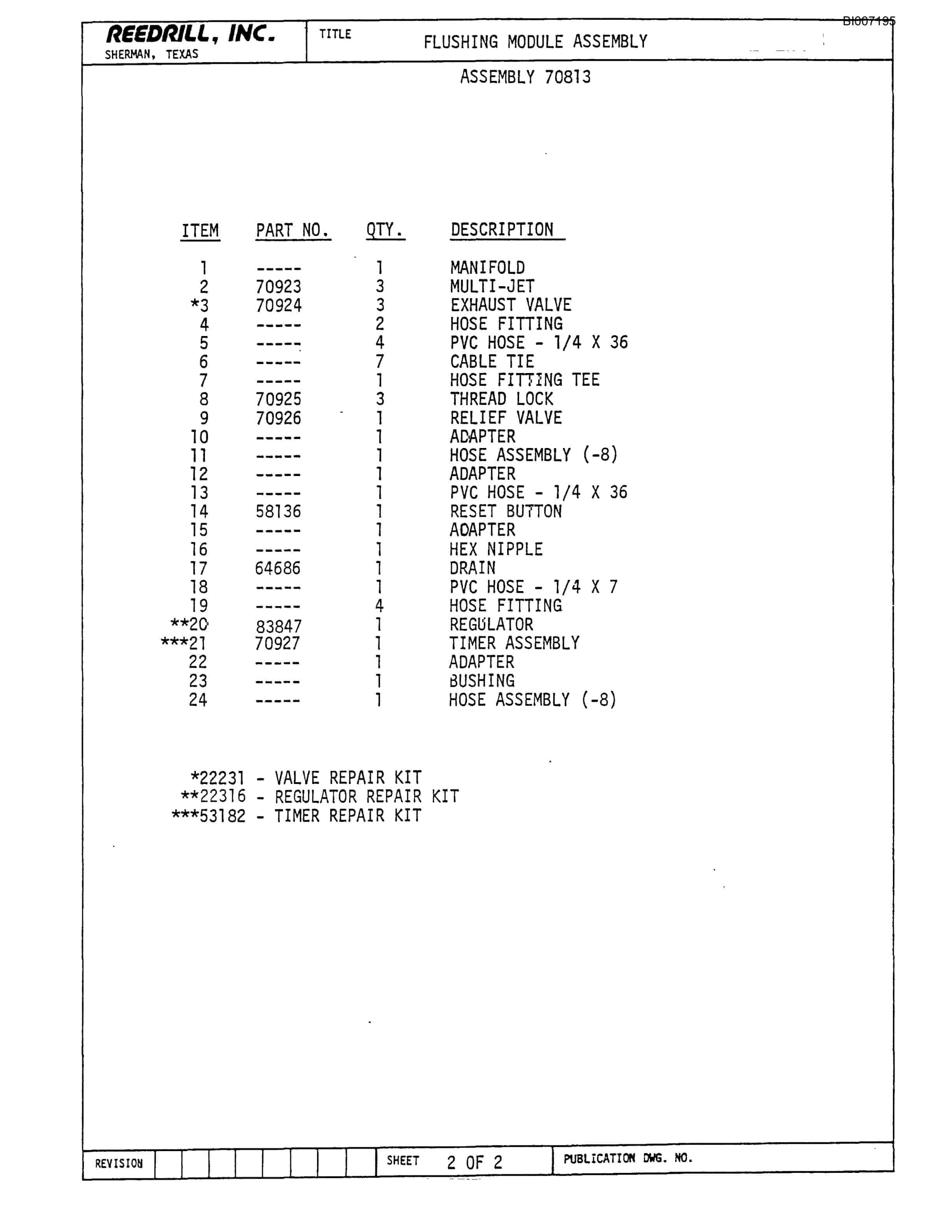 Bucyrus SK-35 Parts Catalog BI007195-2