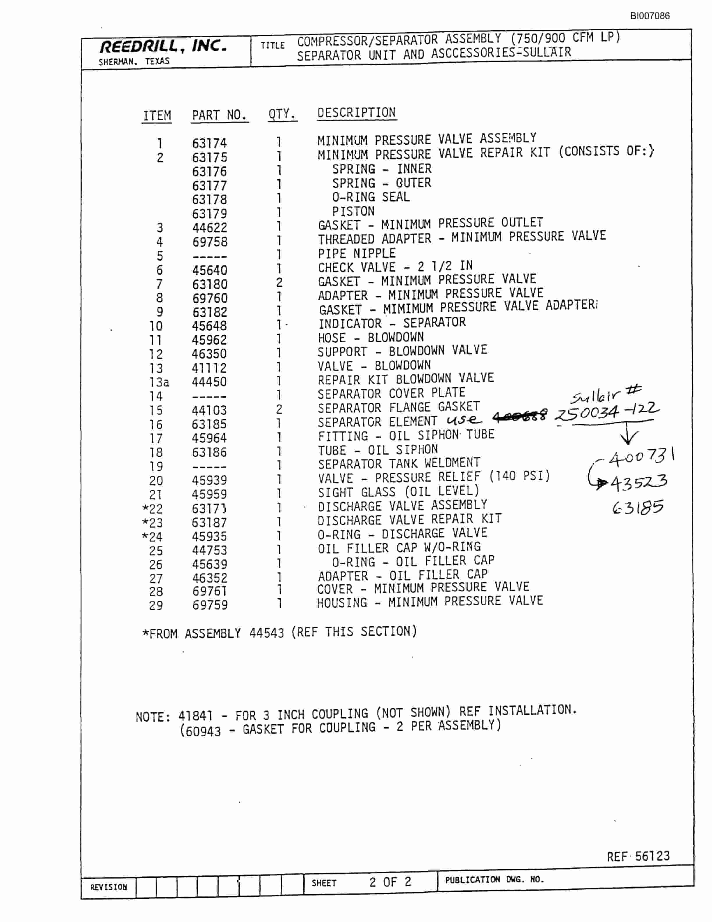 Bucyrus SK-40 Parts Catalog BI007086-2