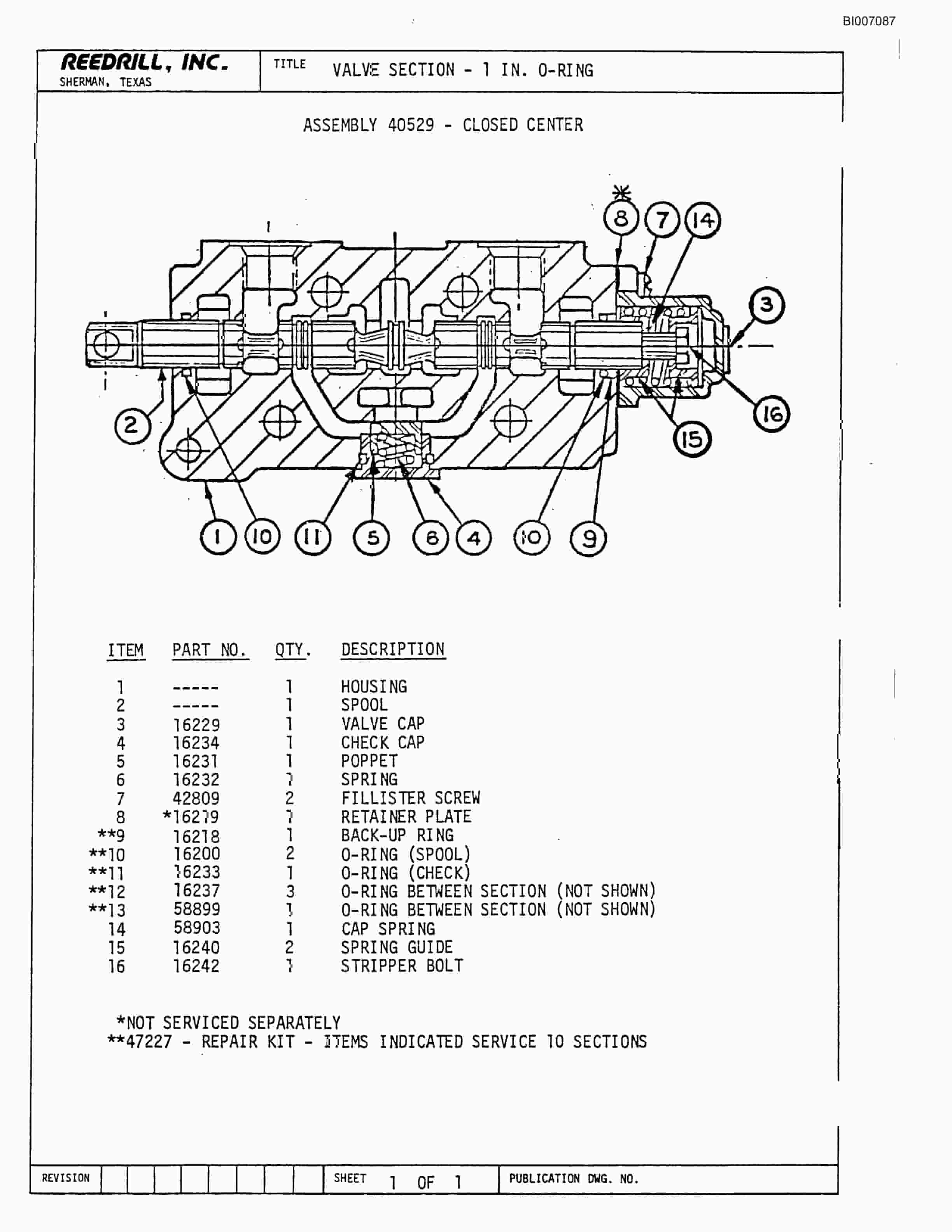 Bucyrus SK-40 Parts Catalog BI007087-4