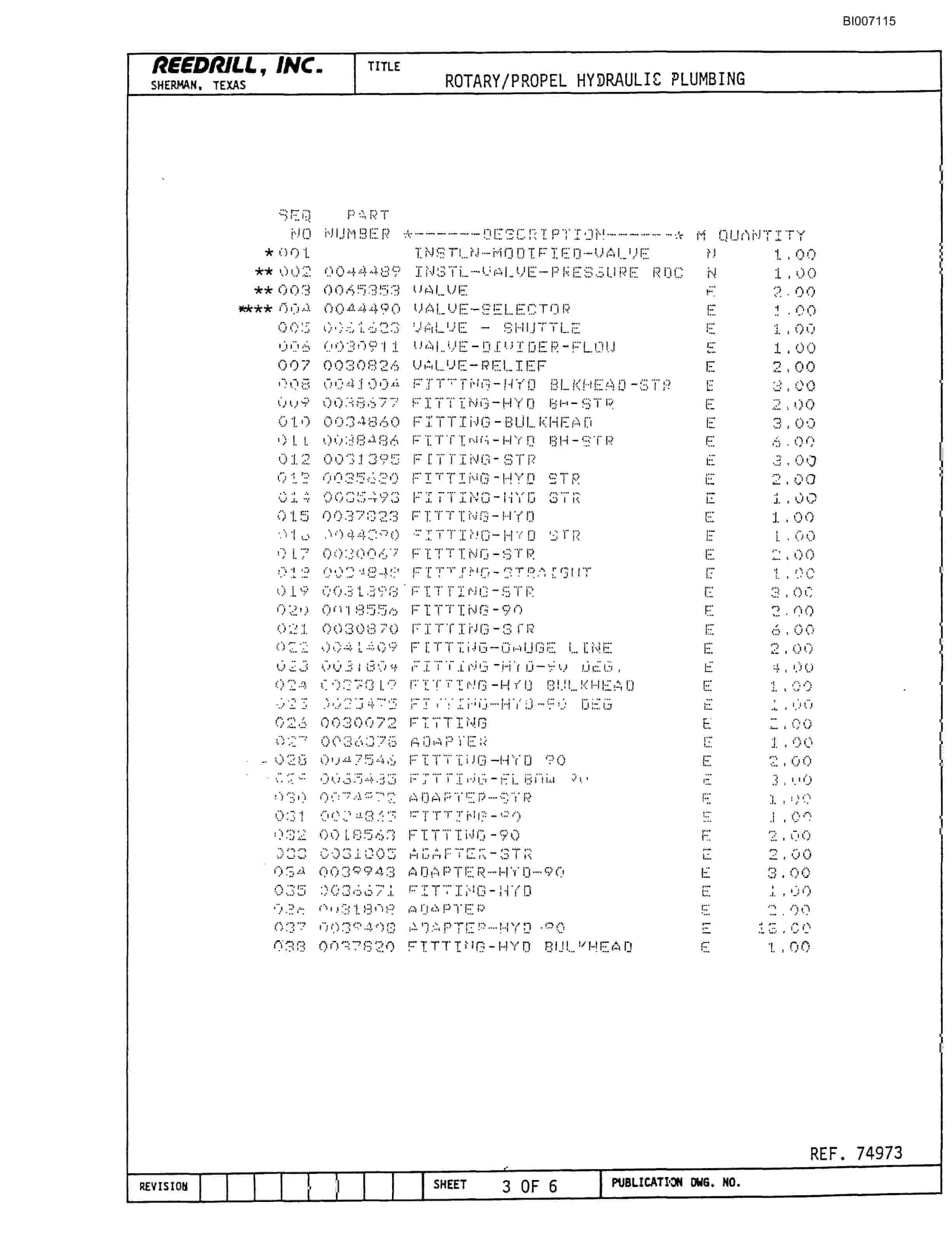 Bucyrus SK-40 Parts Catalog BI007115-5