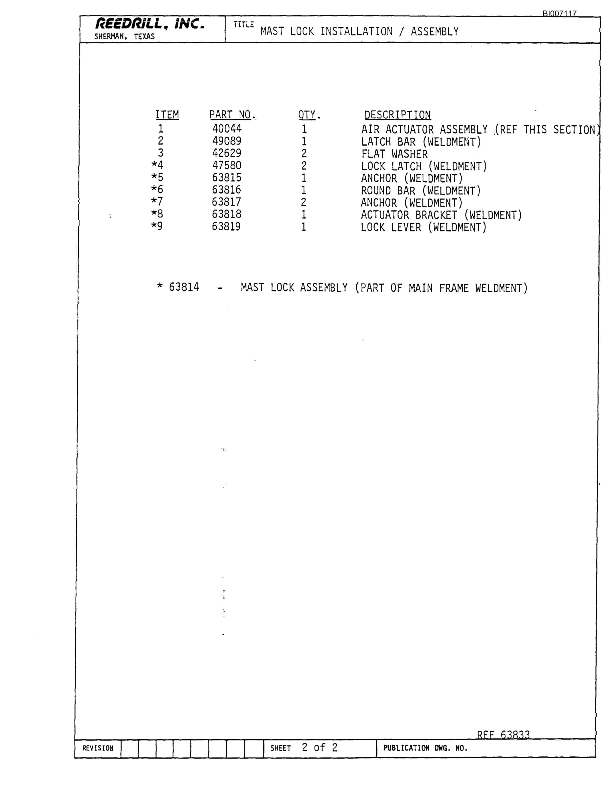 Bucyrus SK-40 Parts Catalog BI007117-4
