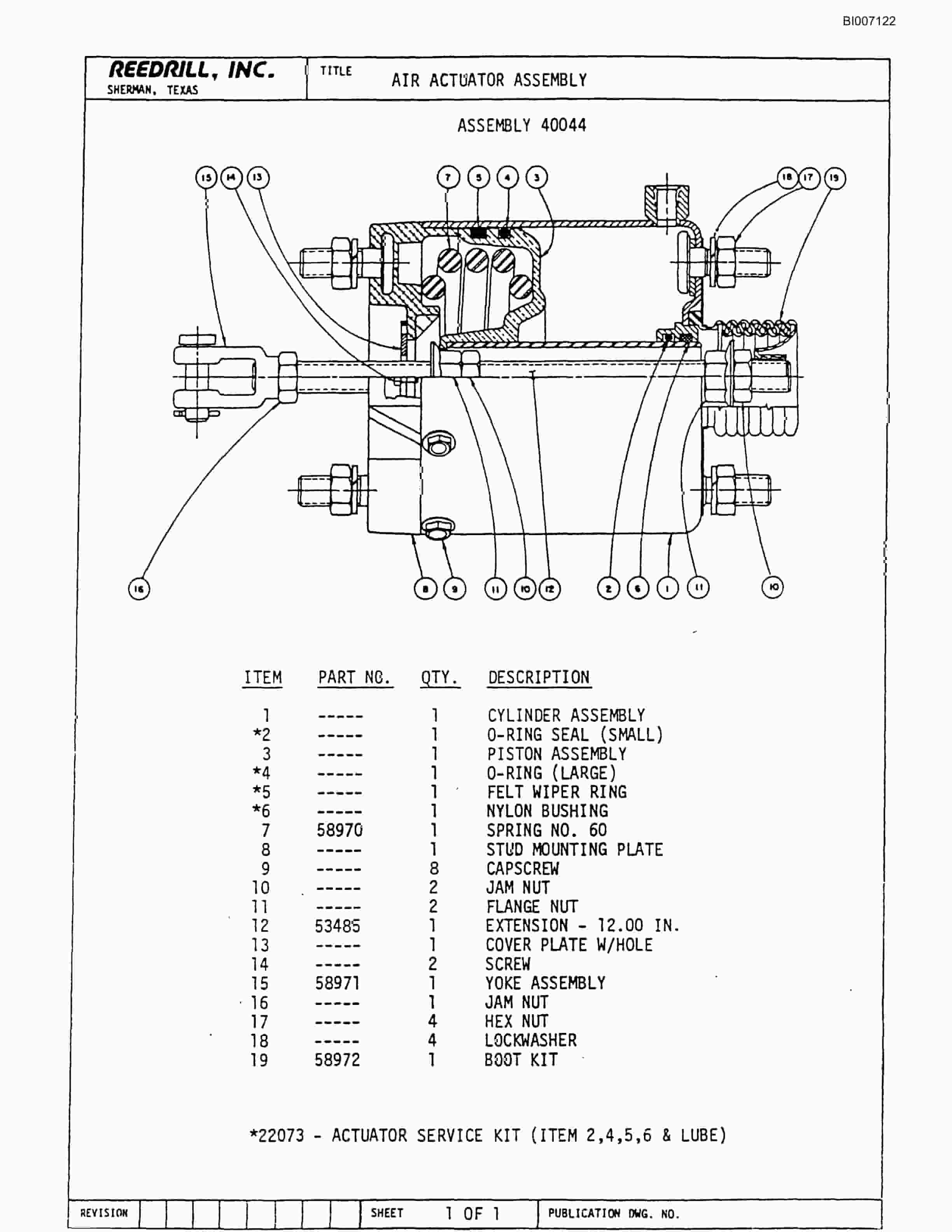 Bucyrus SK-40 Parts Catalog BI007122-4