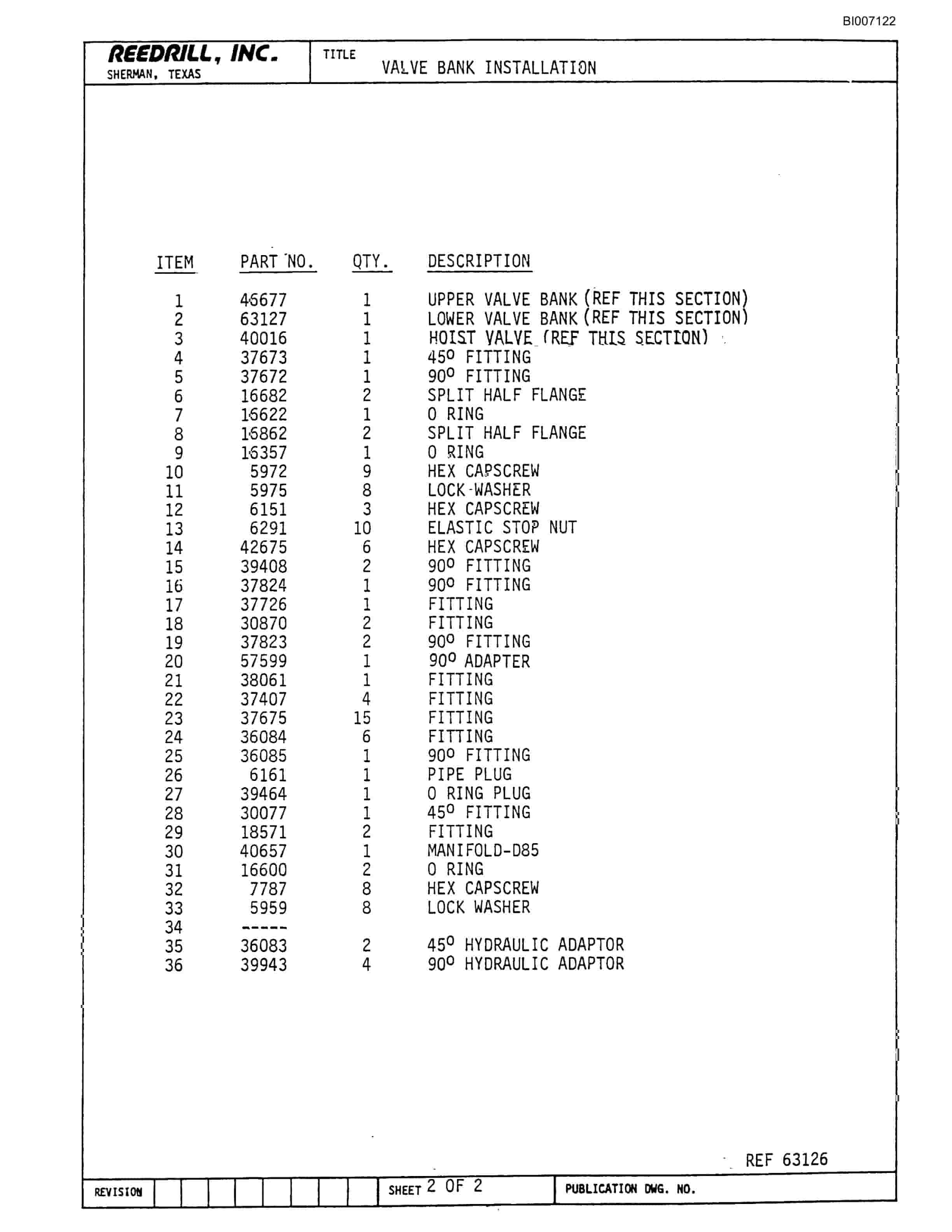 Bucyrus SK-40 Parts Catalog BI007122-5