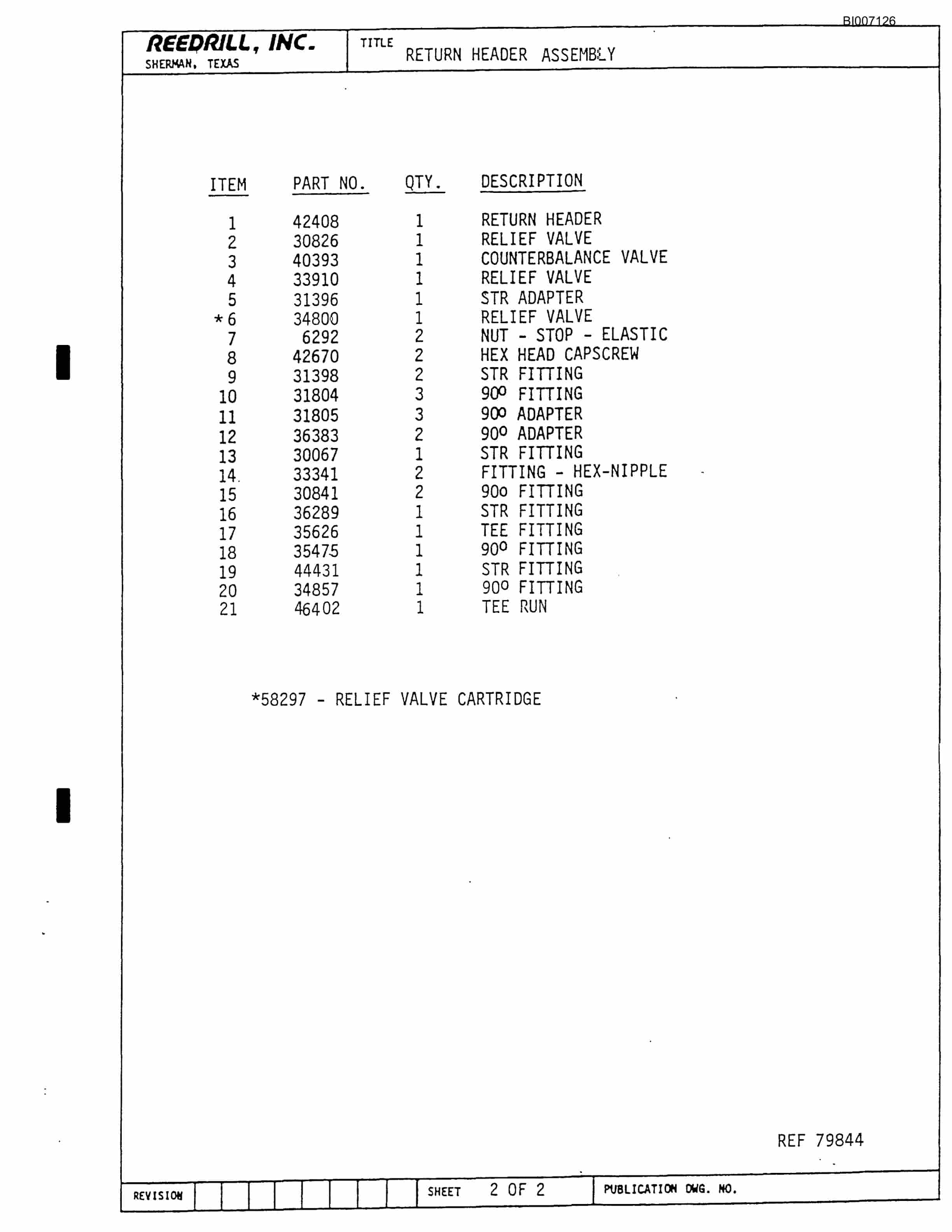 Bucyrus SK-40 Parts Catalog BI007126-5