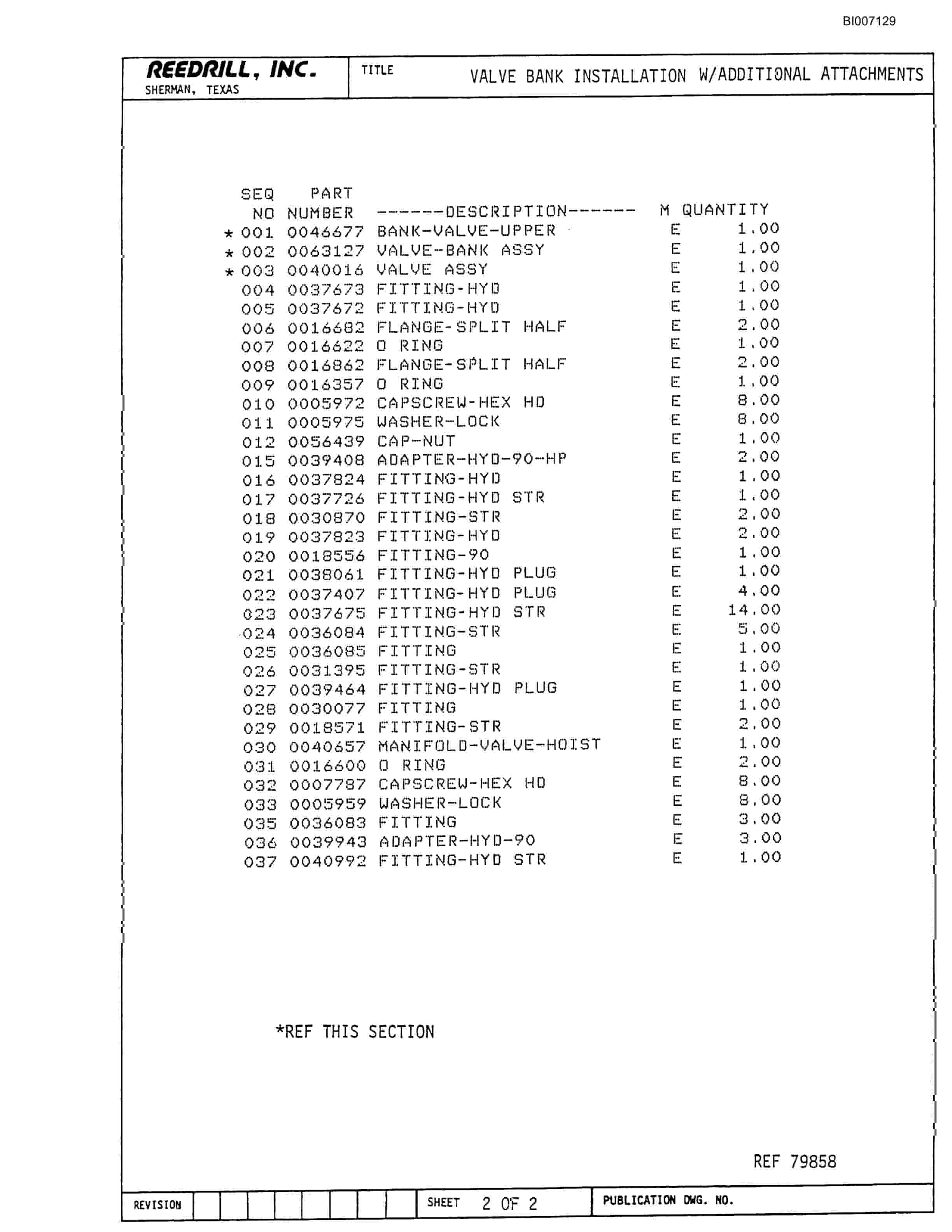 Bucyrus SK-40 Parts Catalog BI007129-4