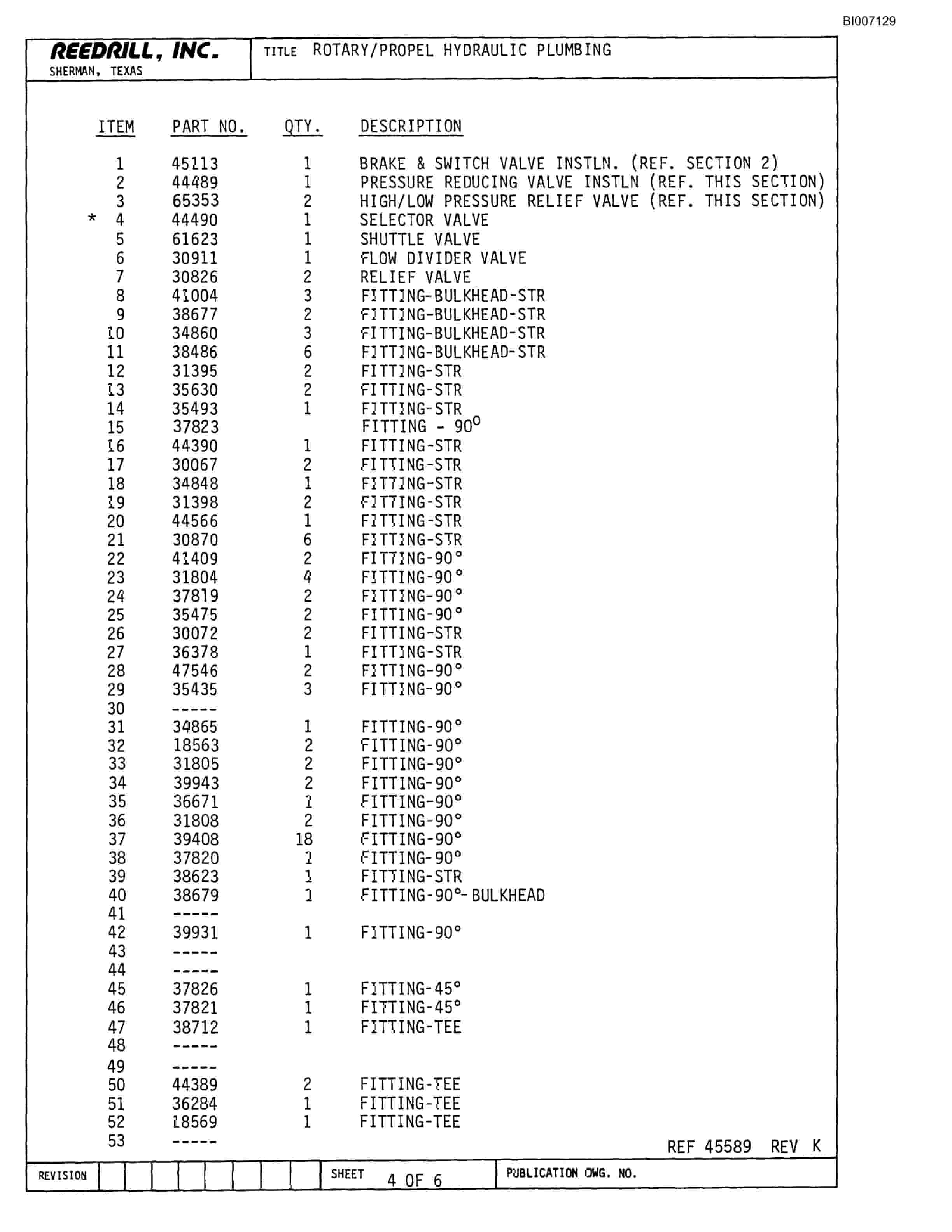 Bucyrus SK-40 Parts Catalog BI007129-5