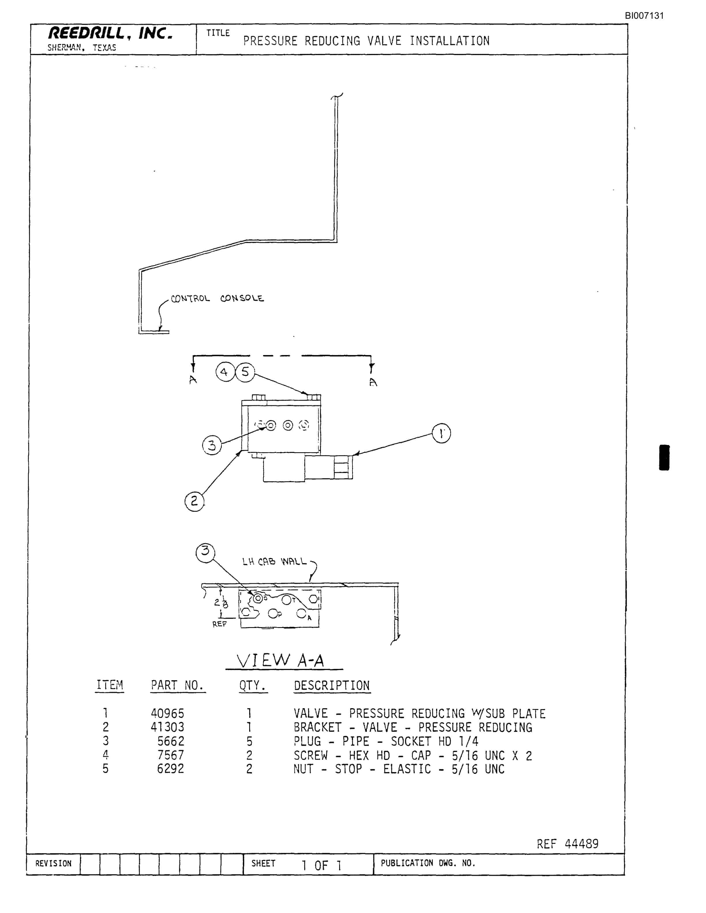 Bucyrus SK-40 Parts Catalog BI007131-5